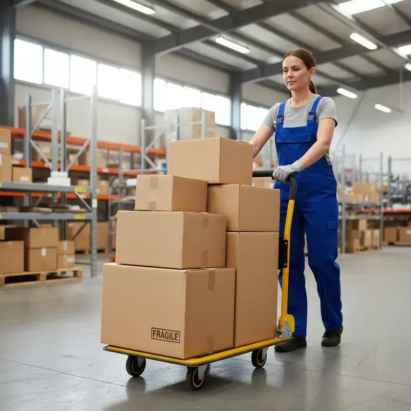 CARRO PLEGABLE DE CARGA 300 KG TIPO YEGUA DE ACERO AMARILLO-2