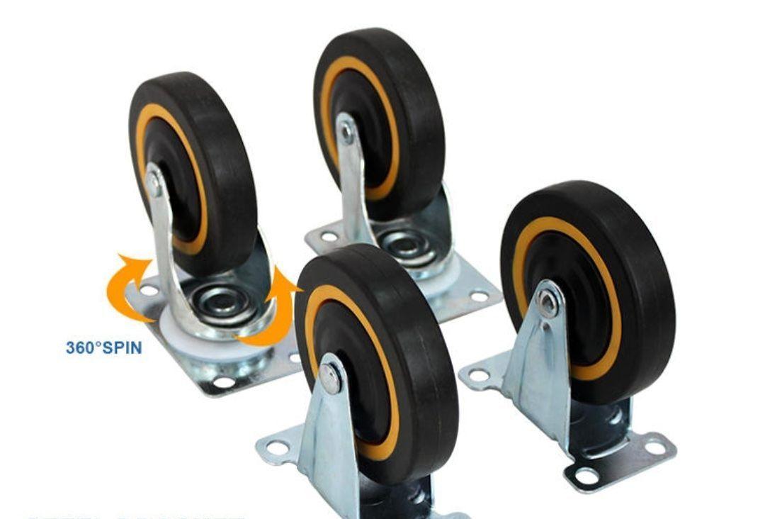 CARRO PLEGABLE DE CARGA 300 KG TIPO YEGUA DE ACERO AMARILLO-3