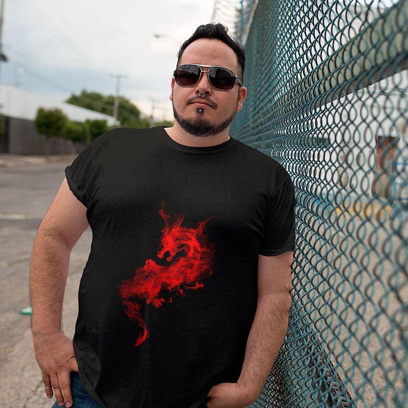 Polera Extra Grande Dragon Rojo H-1