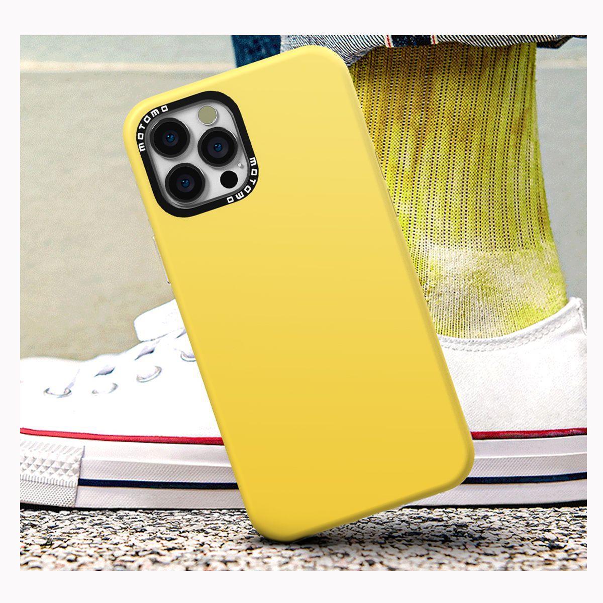 Carcasa Silicona Case iPhone 13 Pro Amarillo-1