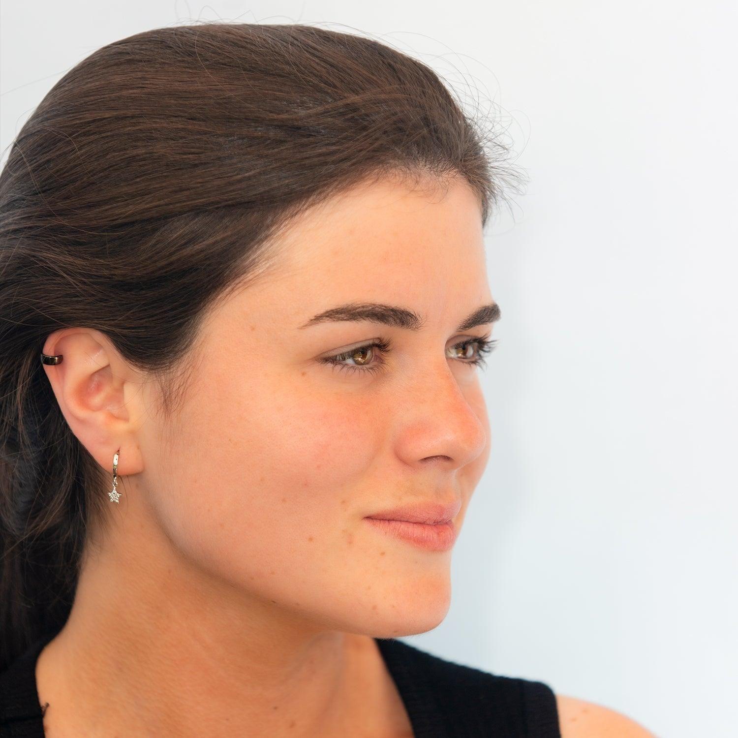 Earcuff Black - Plata 925 - Azul Zafira-4