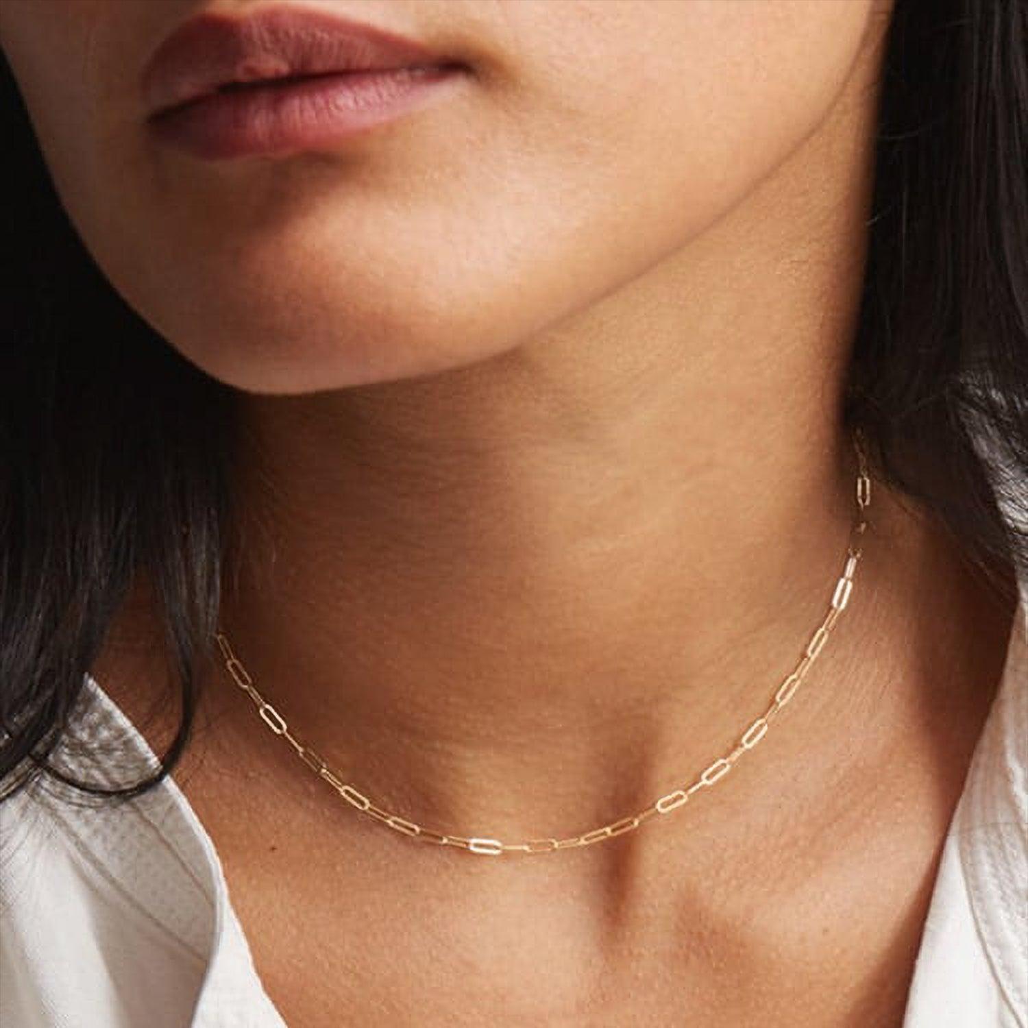 Cadena Eslabón Gold para mujer - Azul Zafira-2