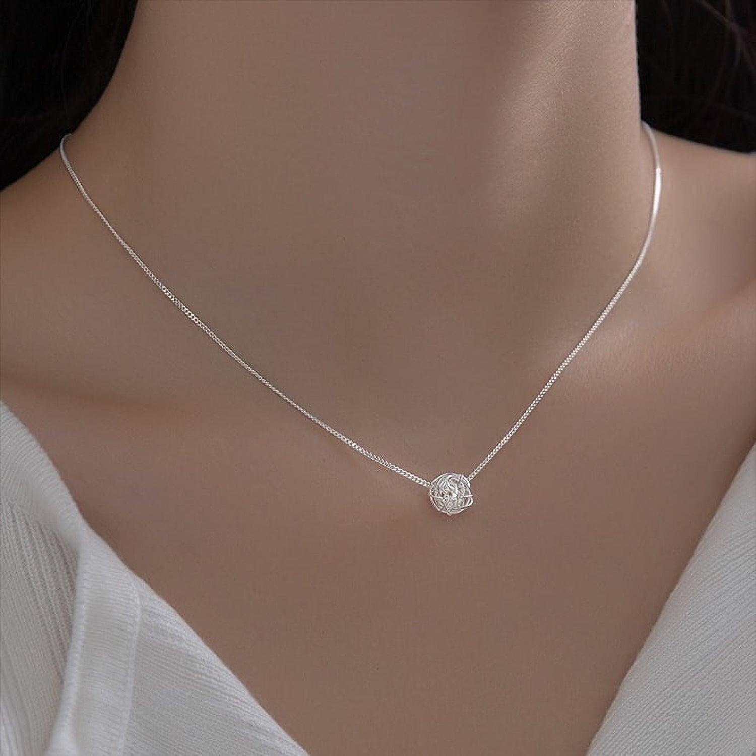 Collar Nido para mujer - Plata 925 - Azul Zafira-2