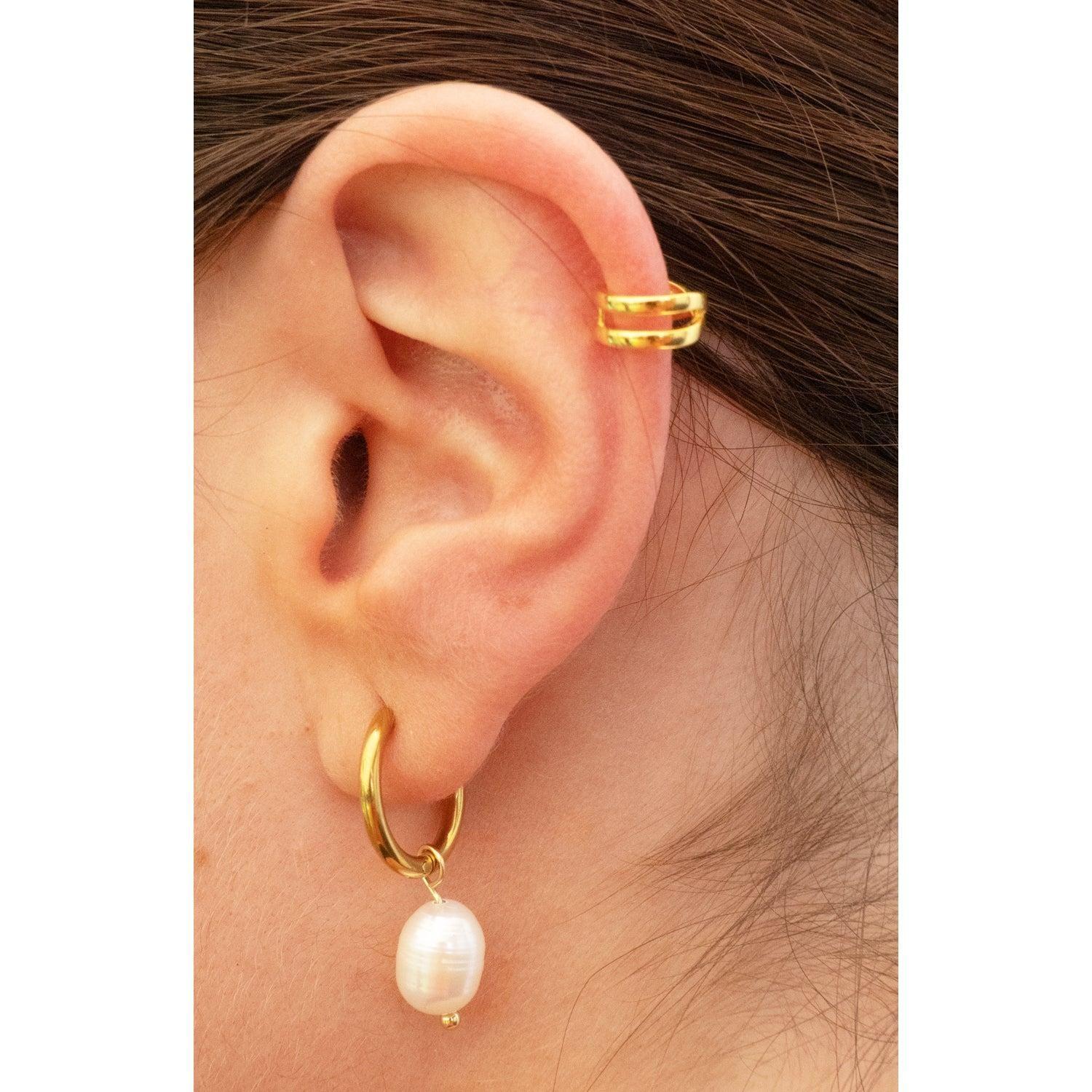 Argollas Perla para mujer - Azul Zafira-3