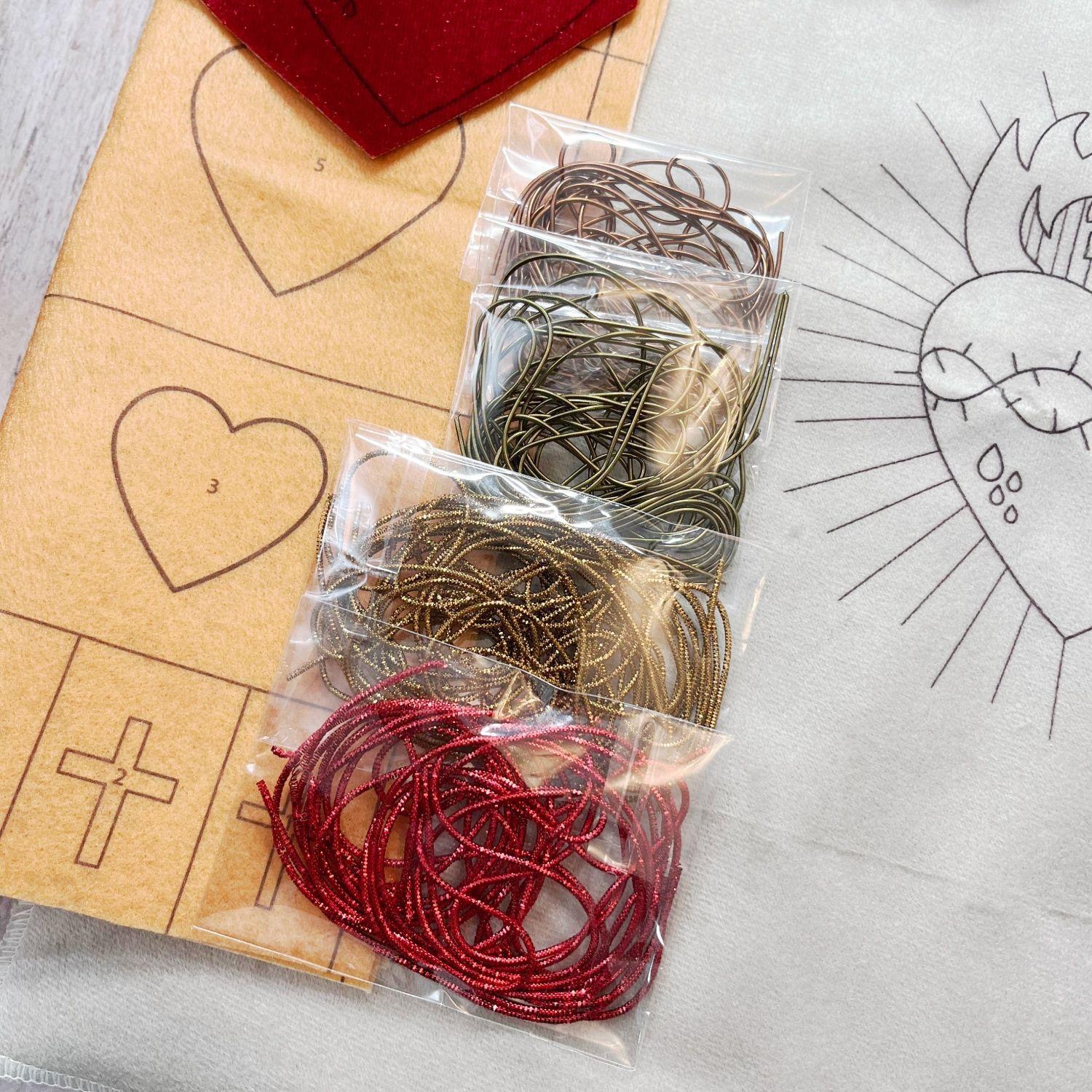 Kit Goldwork cuadro Sagrado Corazon Jesus-3