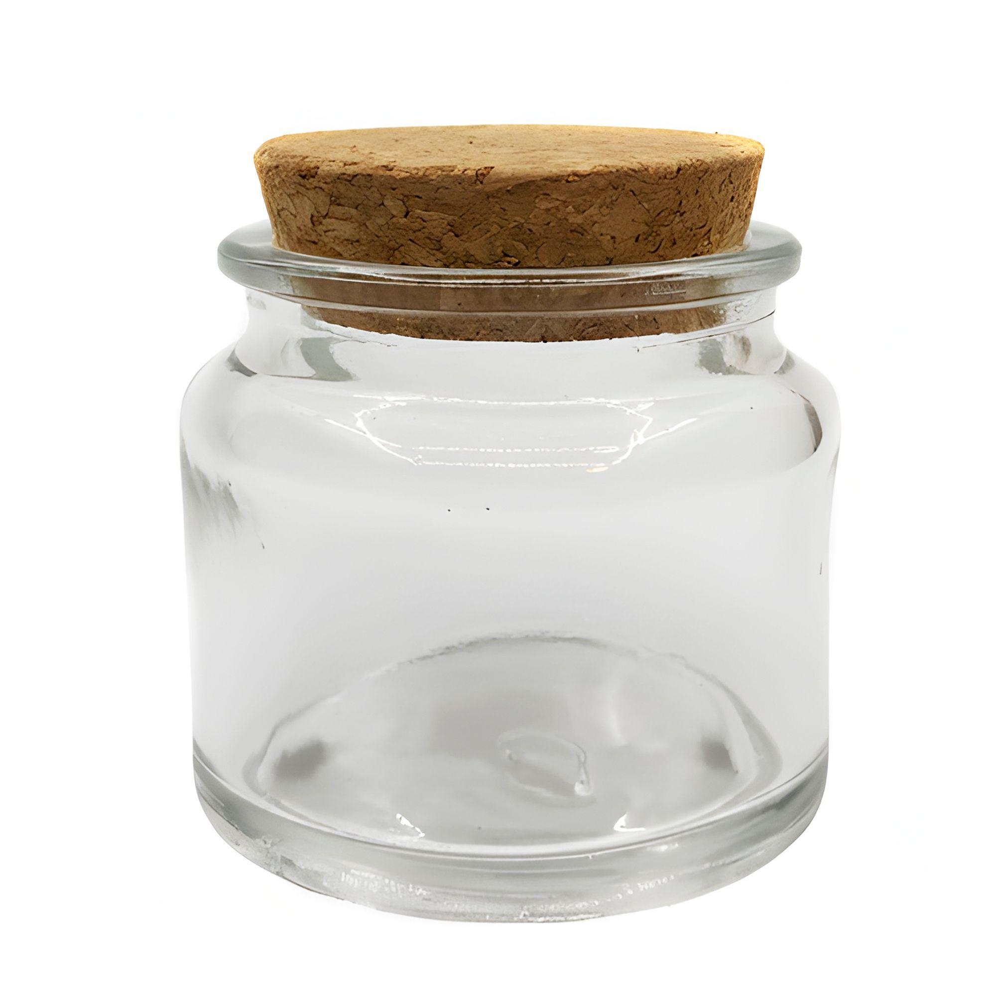 12 Frascos Porta Vela Vidrio Tapa De Corcho 100 Ml Colores-0