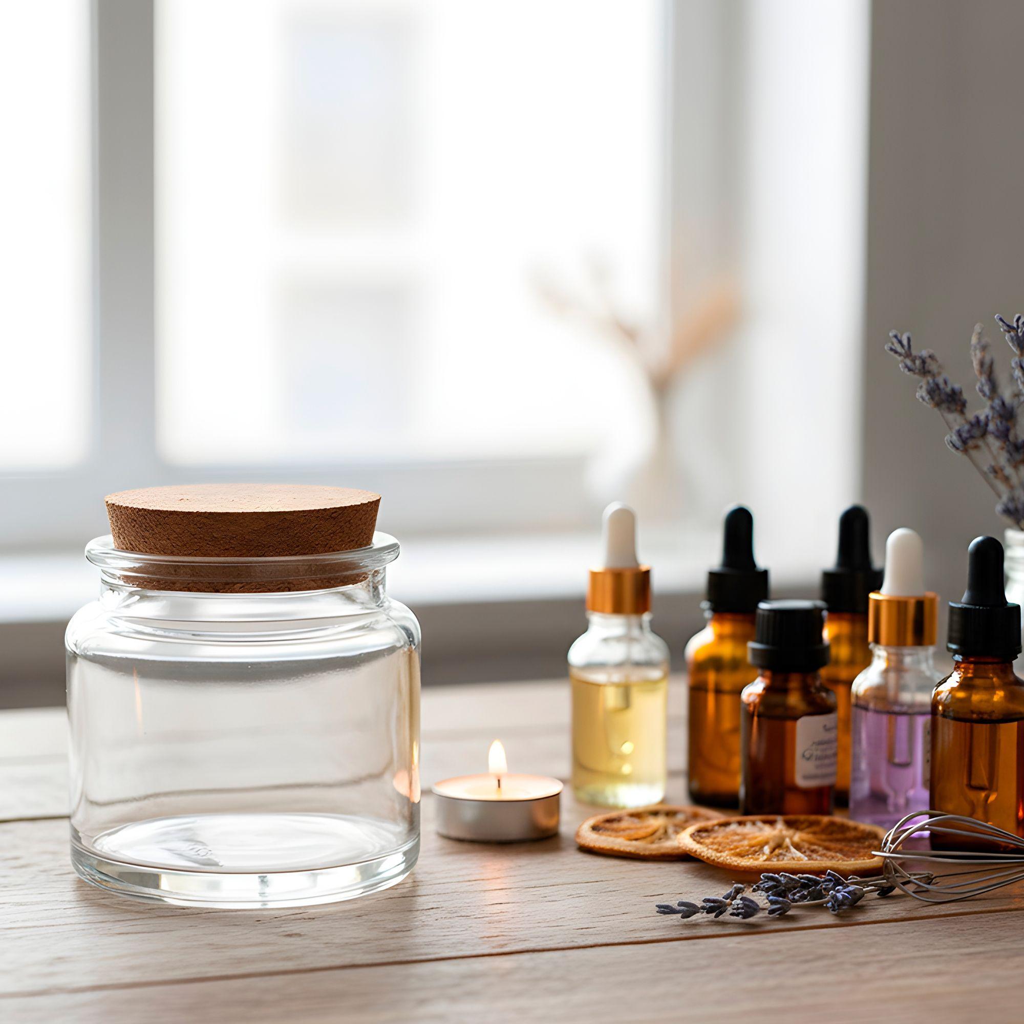 12 Frascos Porta Vela Vidrio Tapa De Corcho 100 Ml Colores-8