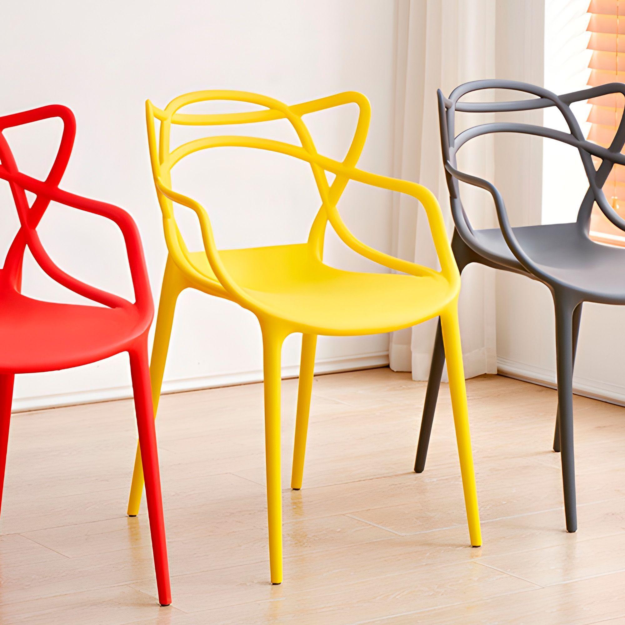 Silla Comedor Terraza Master Resistente Respaldo Apoyabrazos Colores 2u-3