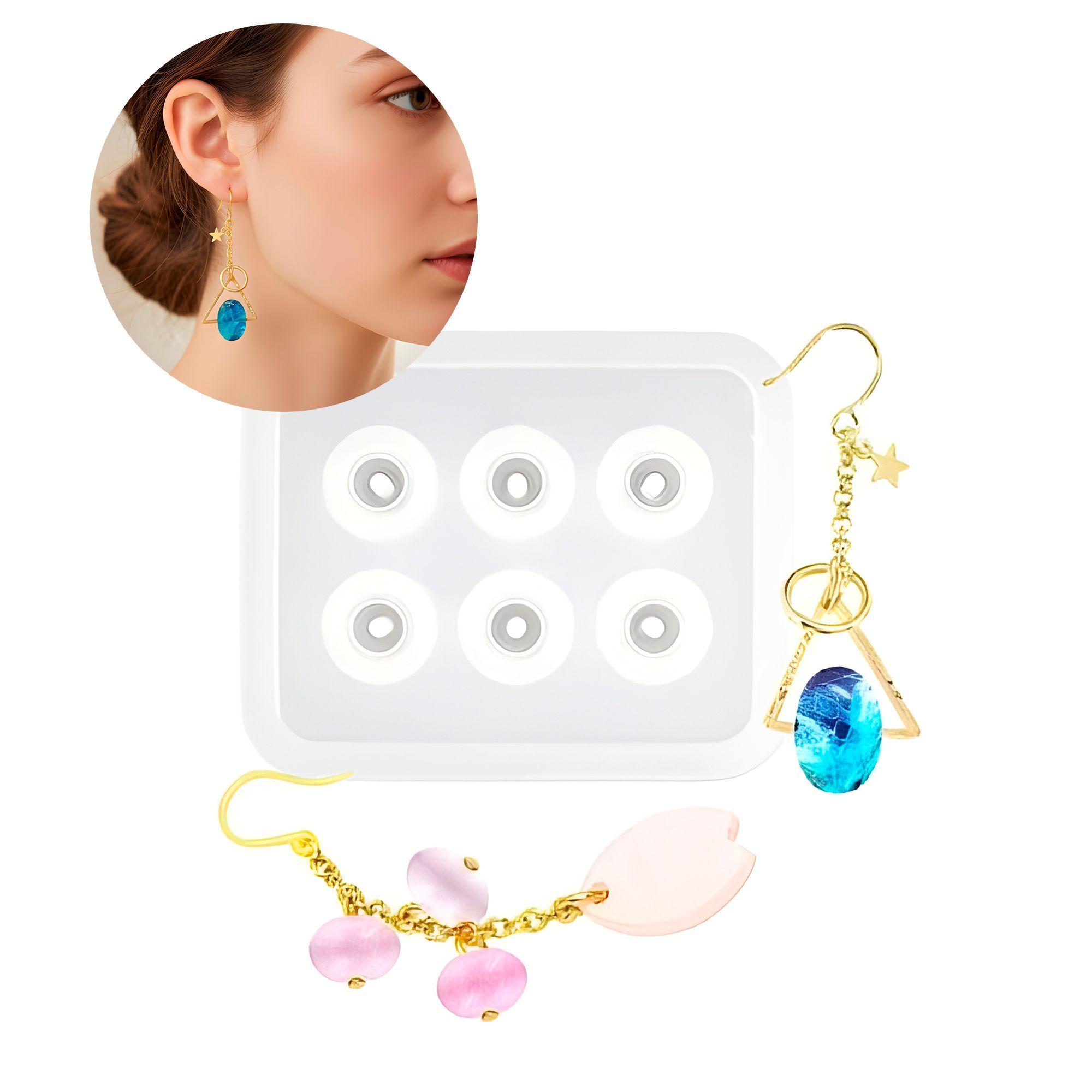 6 Moldes De Silicona Cuentas Para Pulseras Aros Resina Epoxy-8