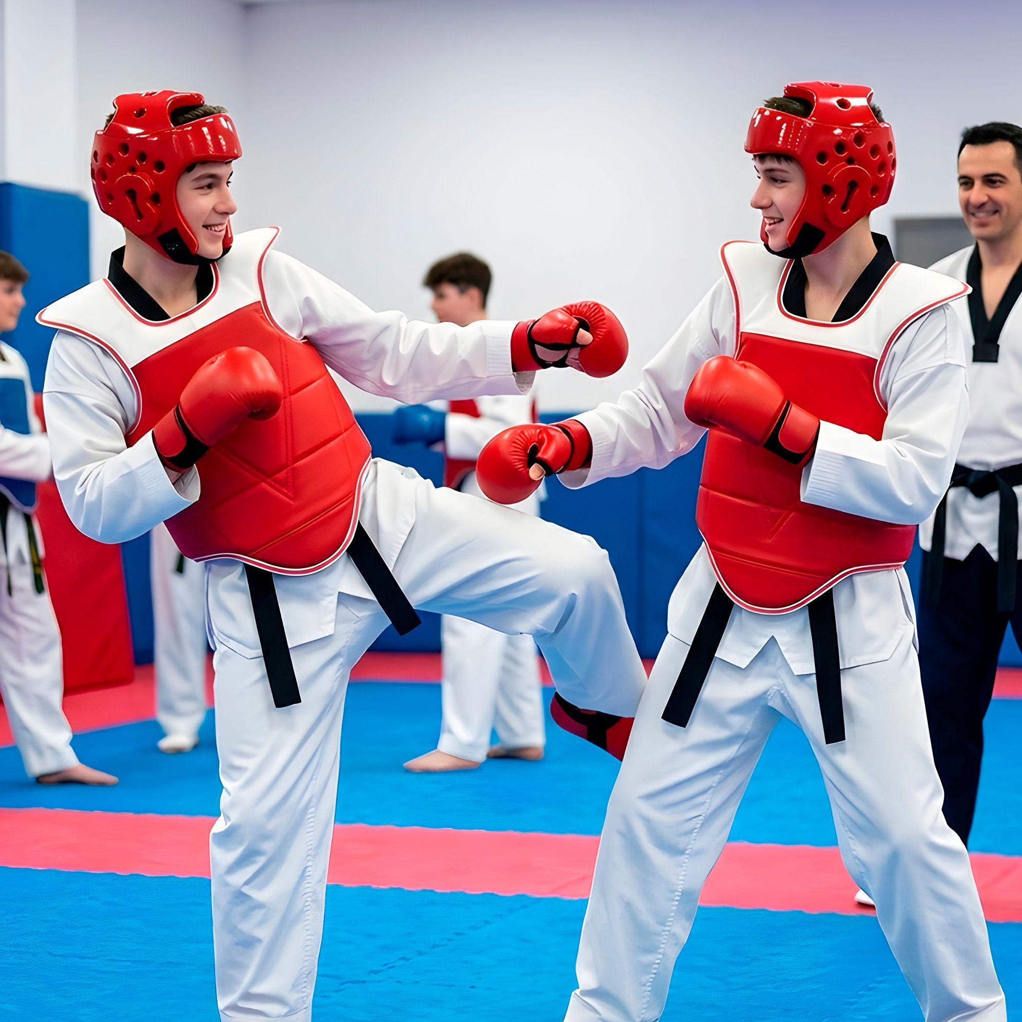 Pechera Protector Corporal Reversible Taekwondo Boxeo Karate-8