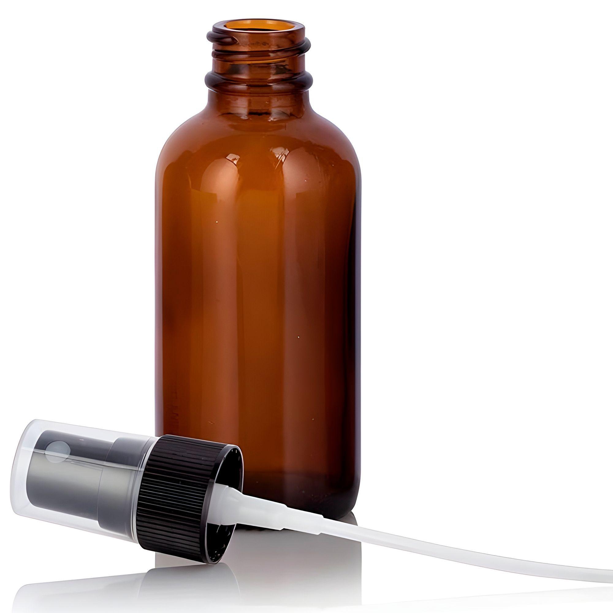 12 Frascos De Vidrio Ambar Valvula De Spray Esencial 240 Ml-2