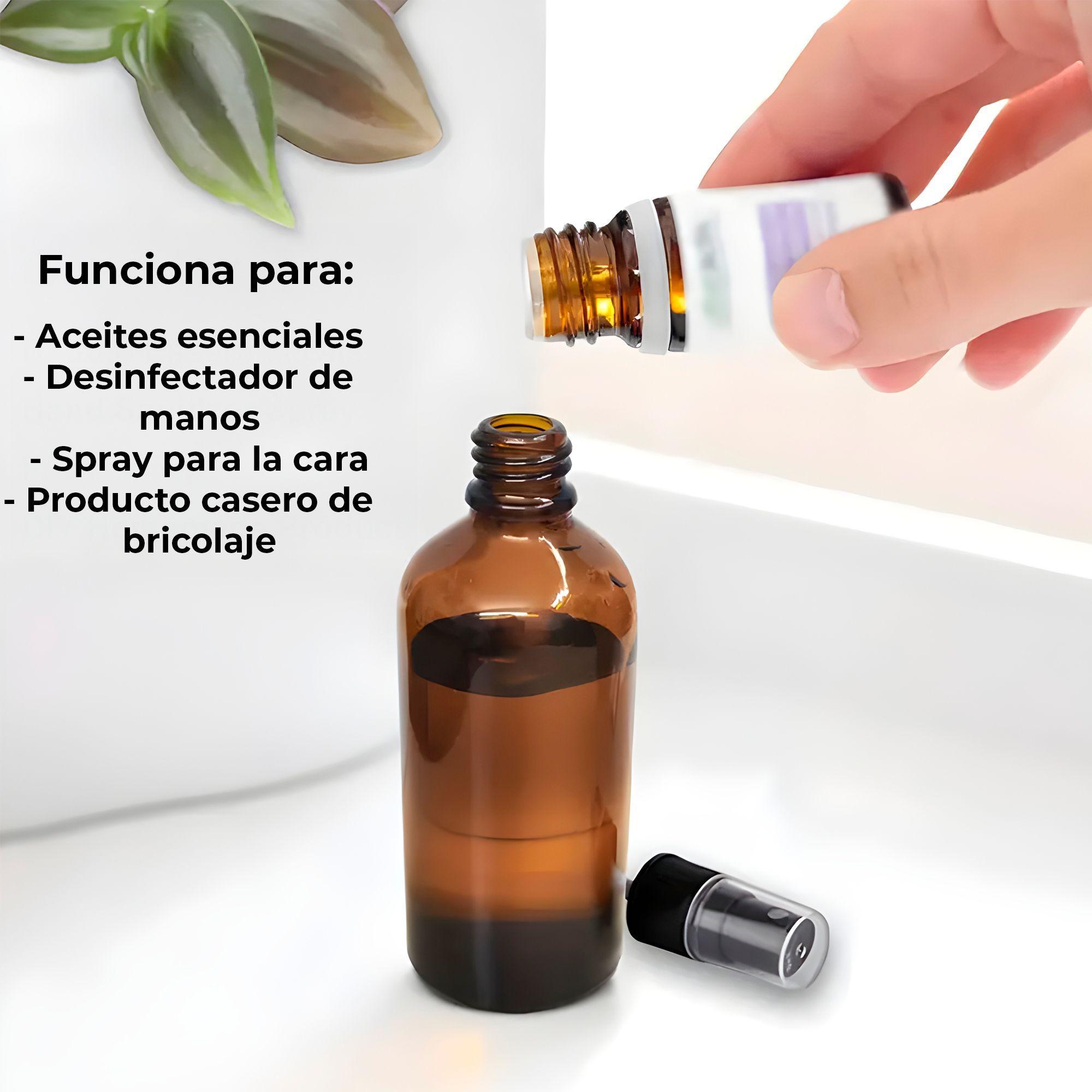 12 Frascos De Vidrio Ambar Valvula De Spray Esencial 240 Ml-4