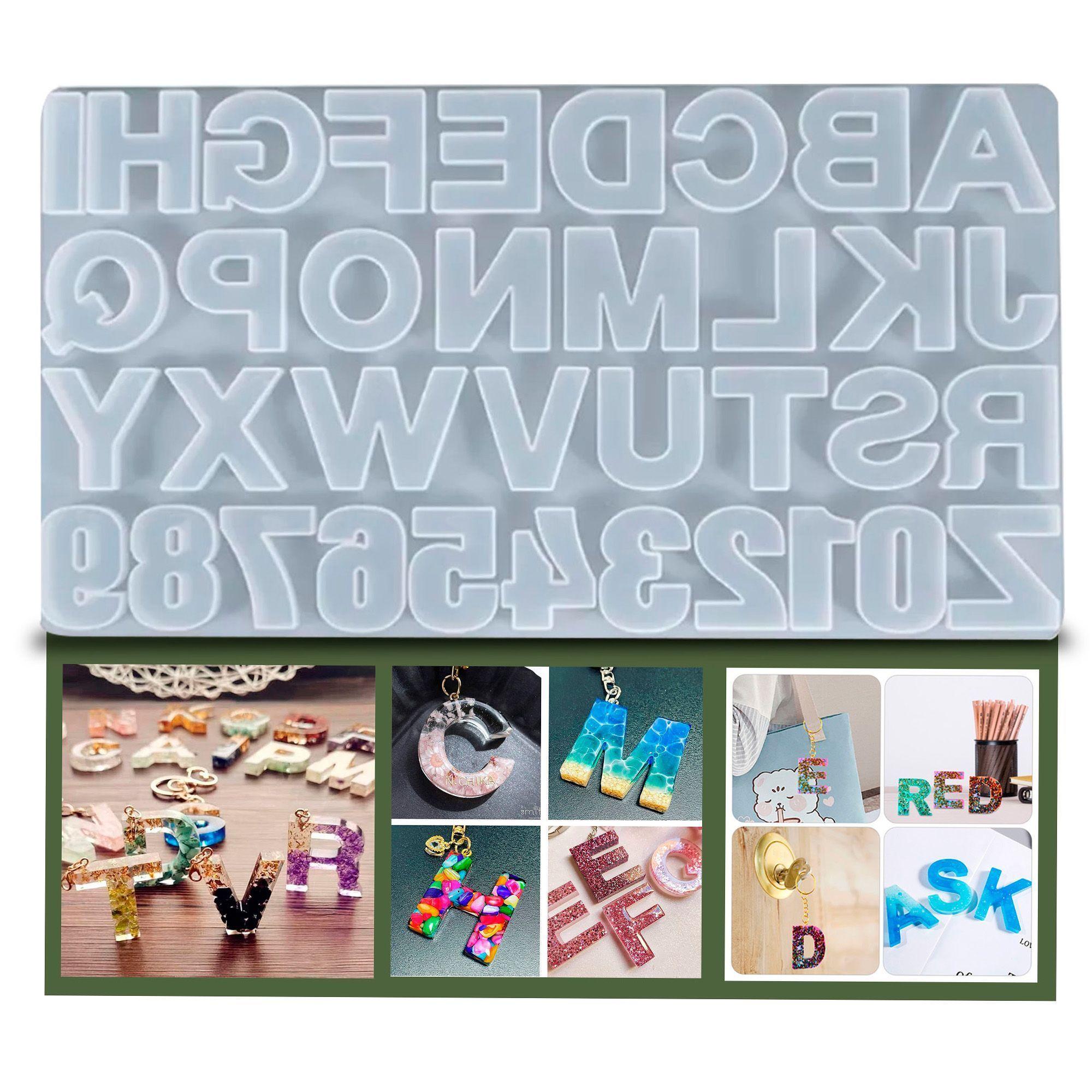 Molde De Letras Abecedario Alfabeto Resina Epoxica Numeros-0