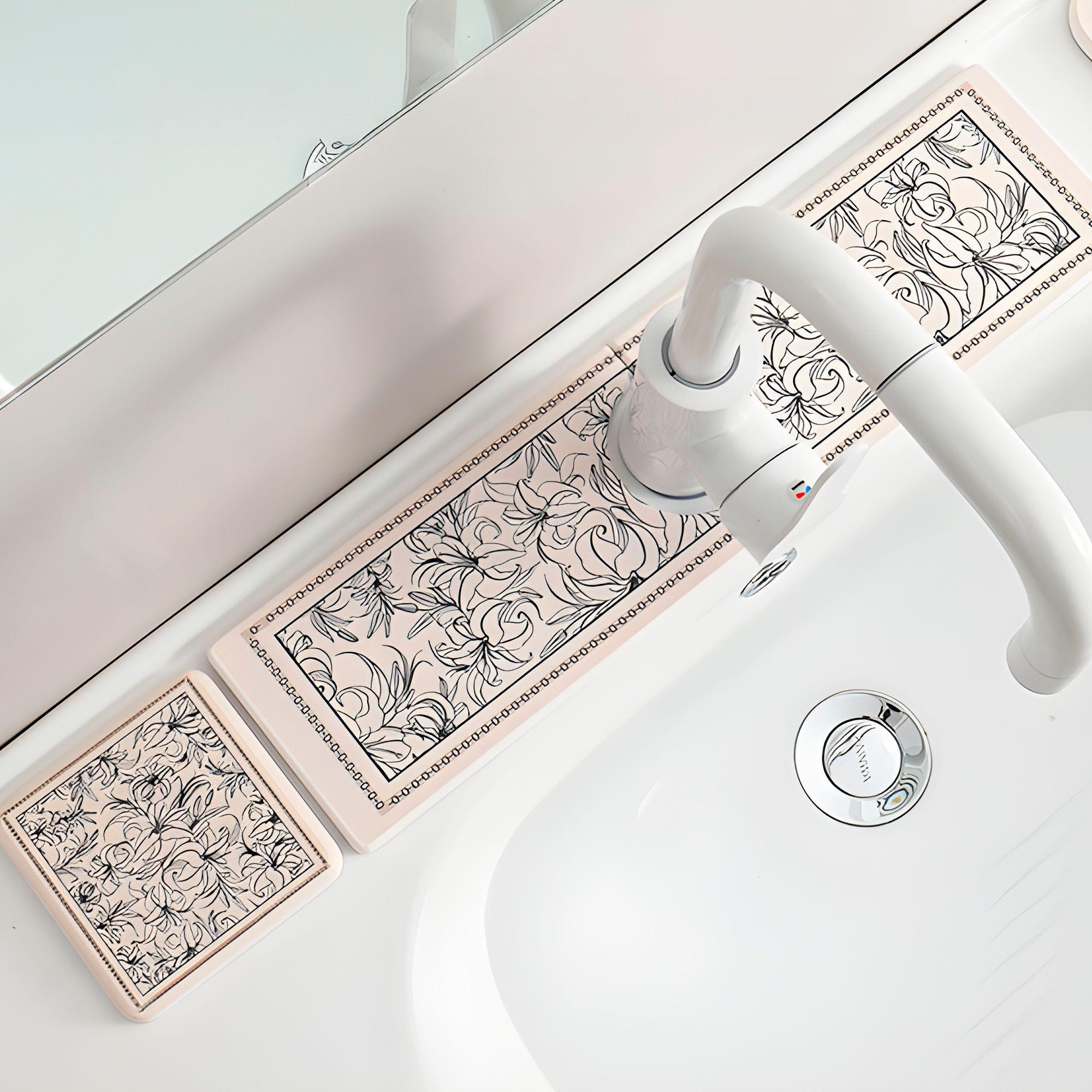 Base Baño Lavamanos Absorbente Diatomita 10x10cm-6