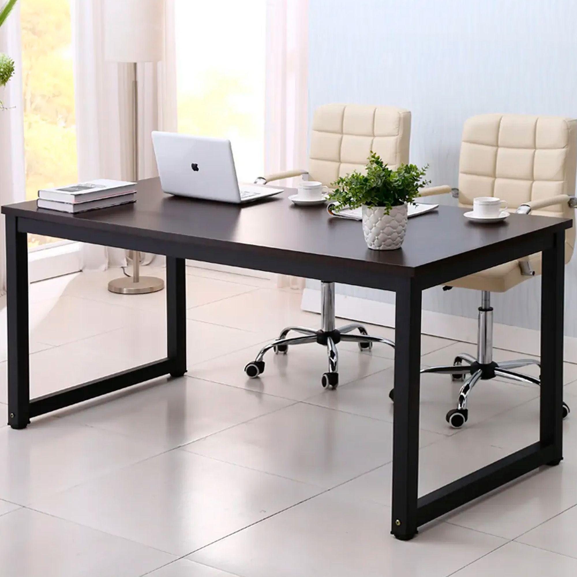 Escritorio Mesa De Madera Mueble Estudio Oficina 140x60x74cm-5