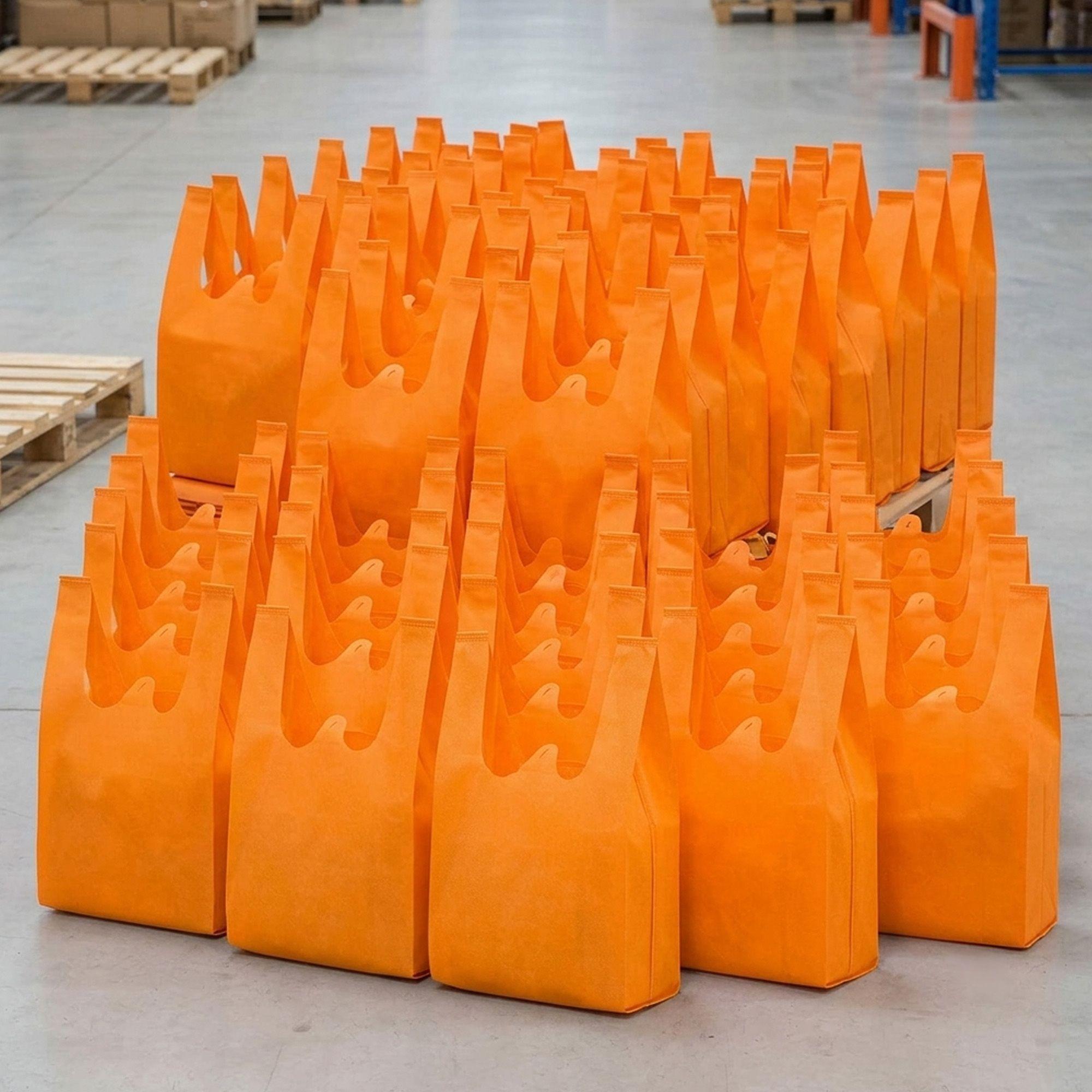 100 Bolsas Tnt Ecologica 60x35 Reutilizable Colores 40grs MGM