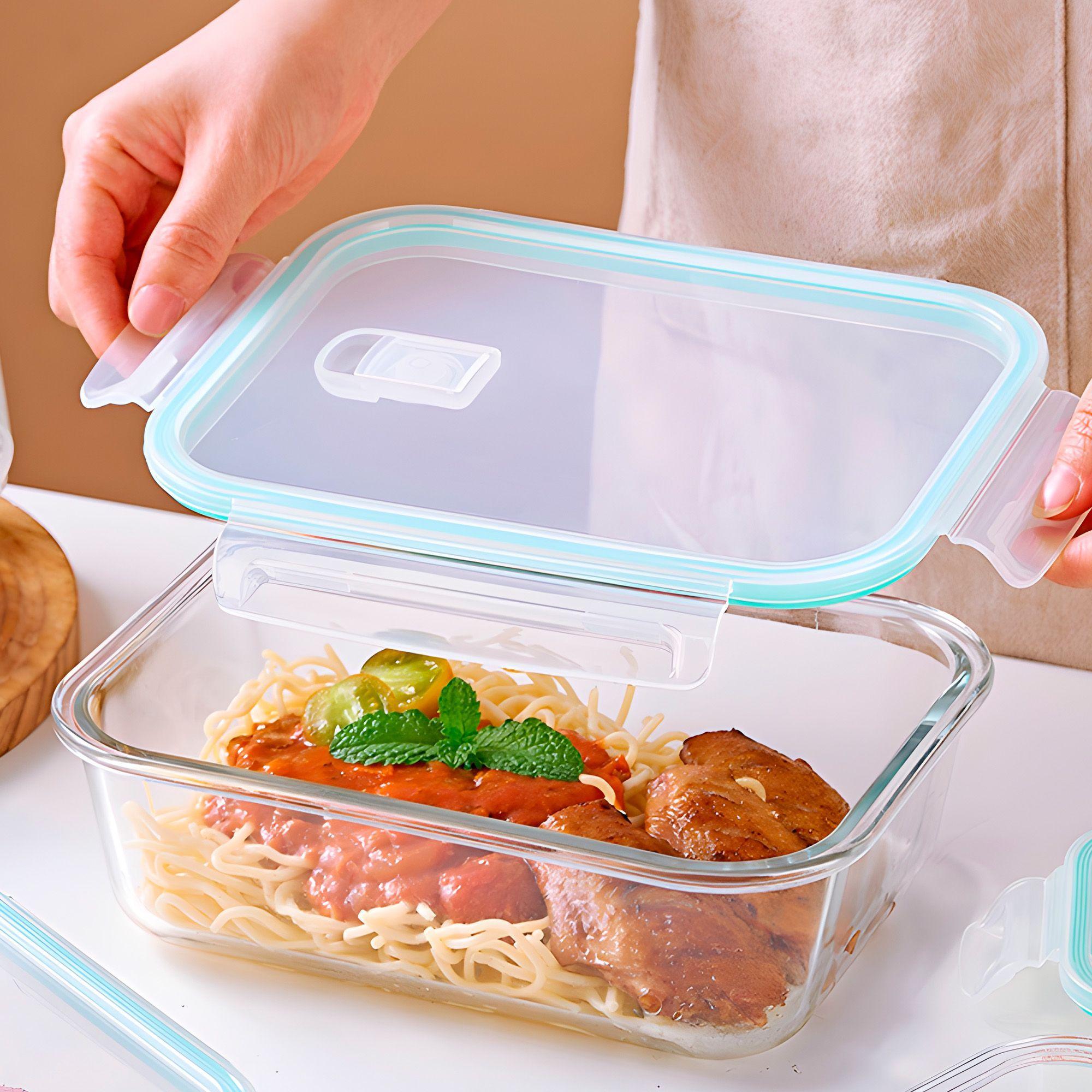 Set 3 Taper Contenedores Herméticos Vidrio Alimento 370 Ml-3