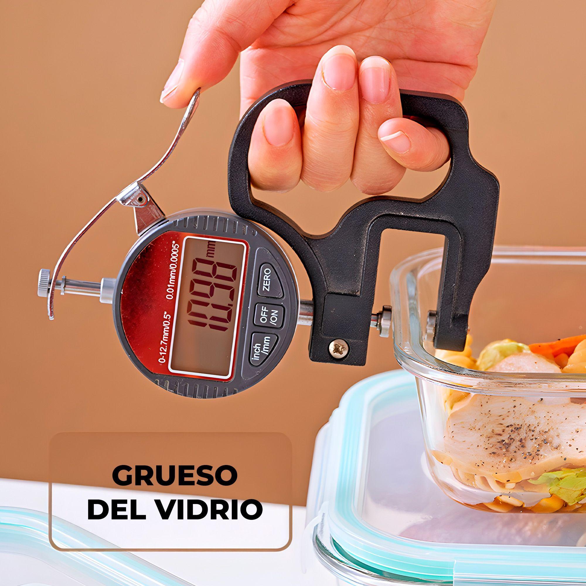 Set 3 Taper Contenedores Herméticos Vidrio Alimento 370 Ml-4
