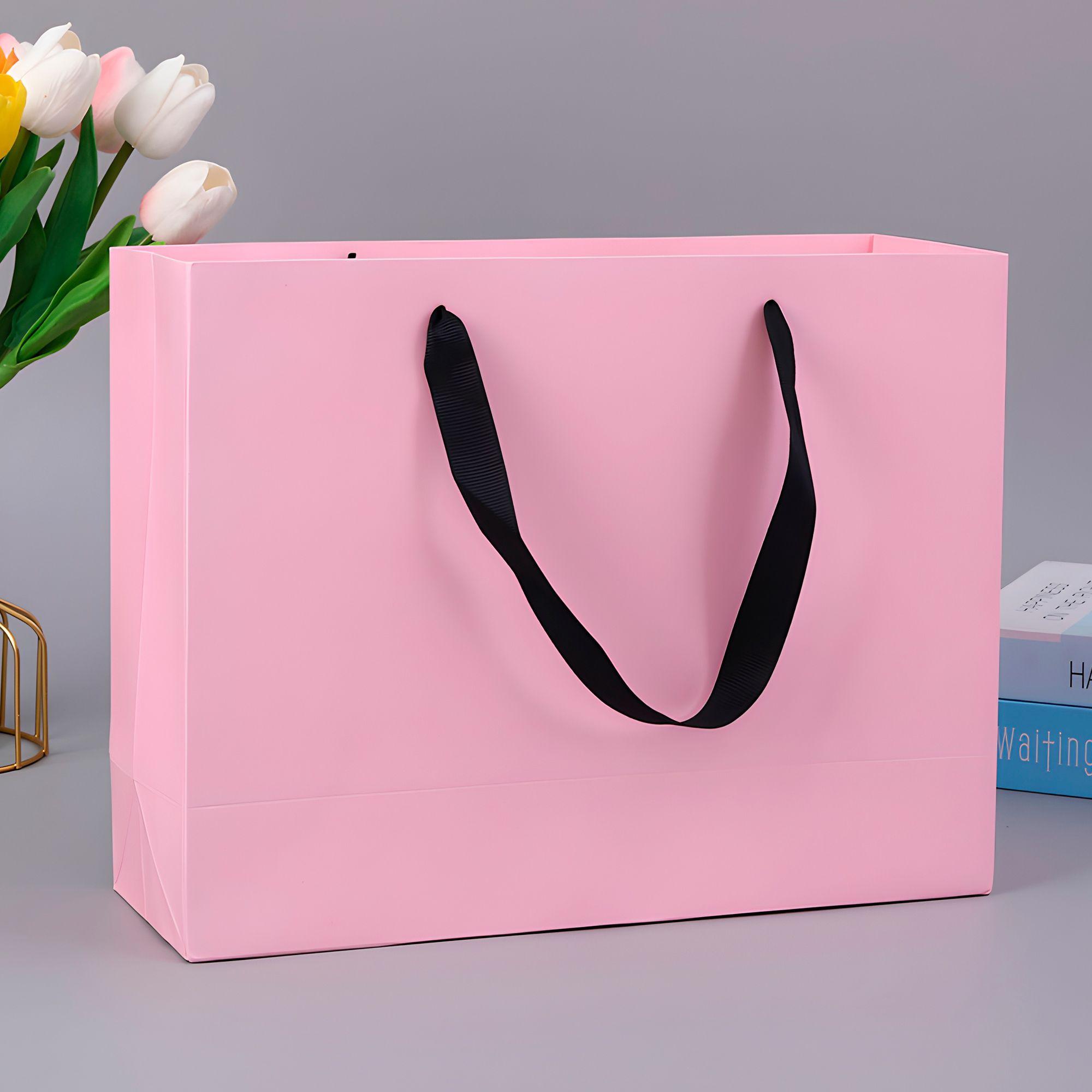 15 Bolsas Cartón Lujo Regalo Ecológicas Colores 32x25x11 Cm-3