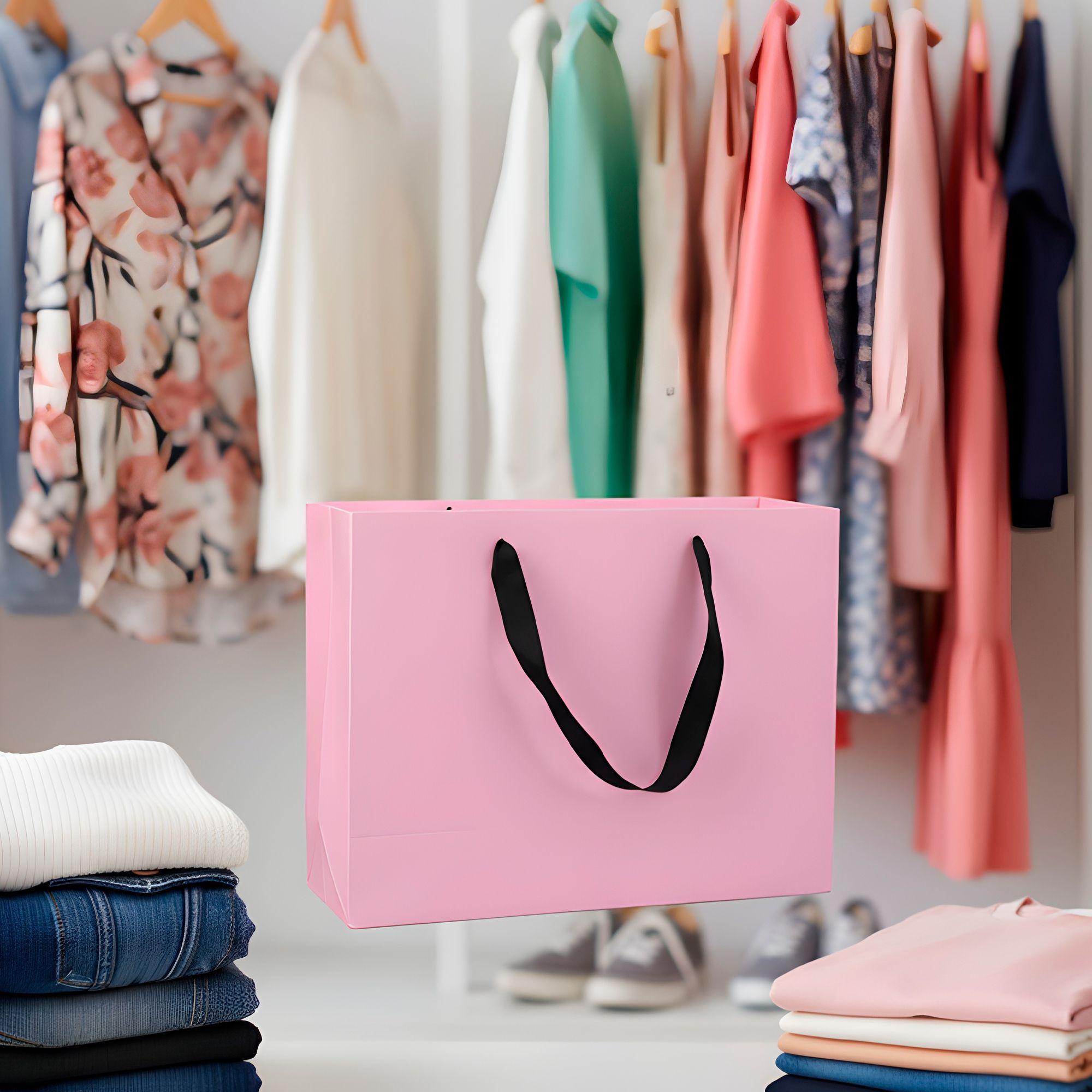 15 Bolsas Cartón Lujo Regalo Ecológicas Colores 32x25x11 Cm-5