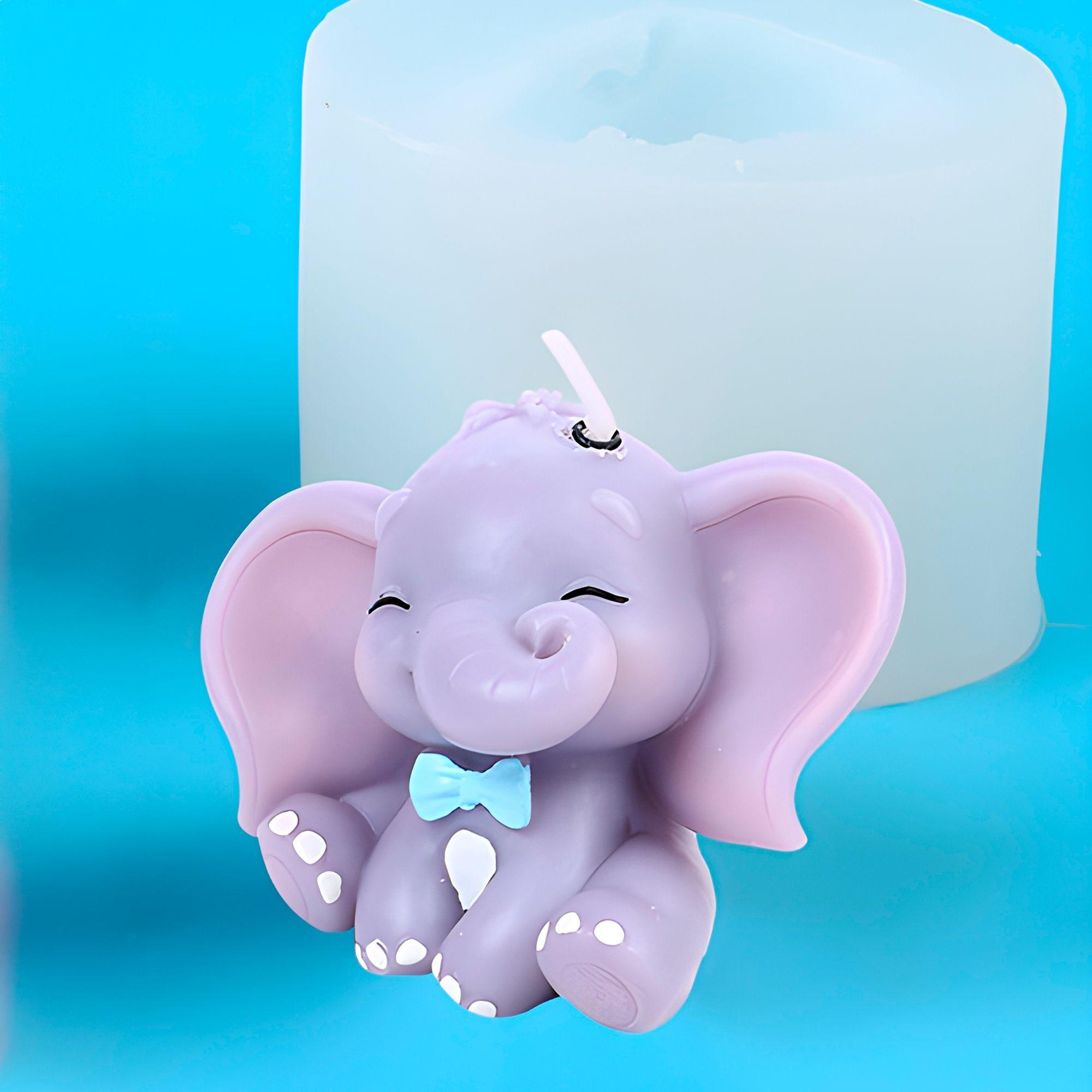 3 Moldes Silicona Velas Aroma Peque o Elefante 8 5 X 6 7 Cm-4