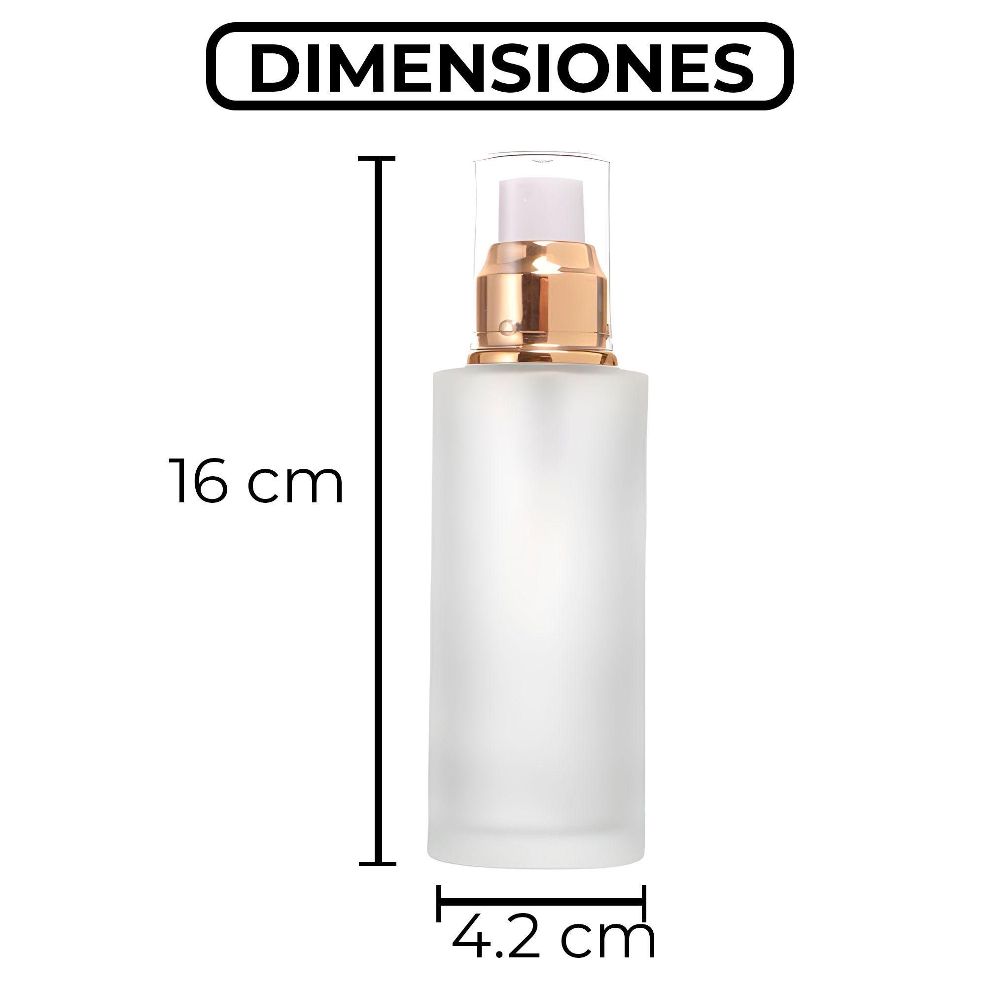 12 Frascos Vidrio Esmerilado Dispensador Bomba Locion 100ml-7