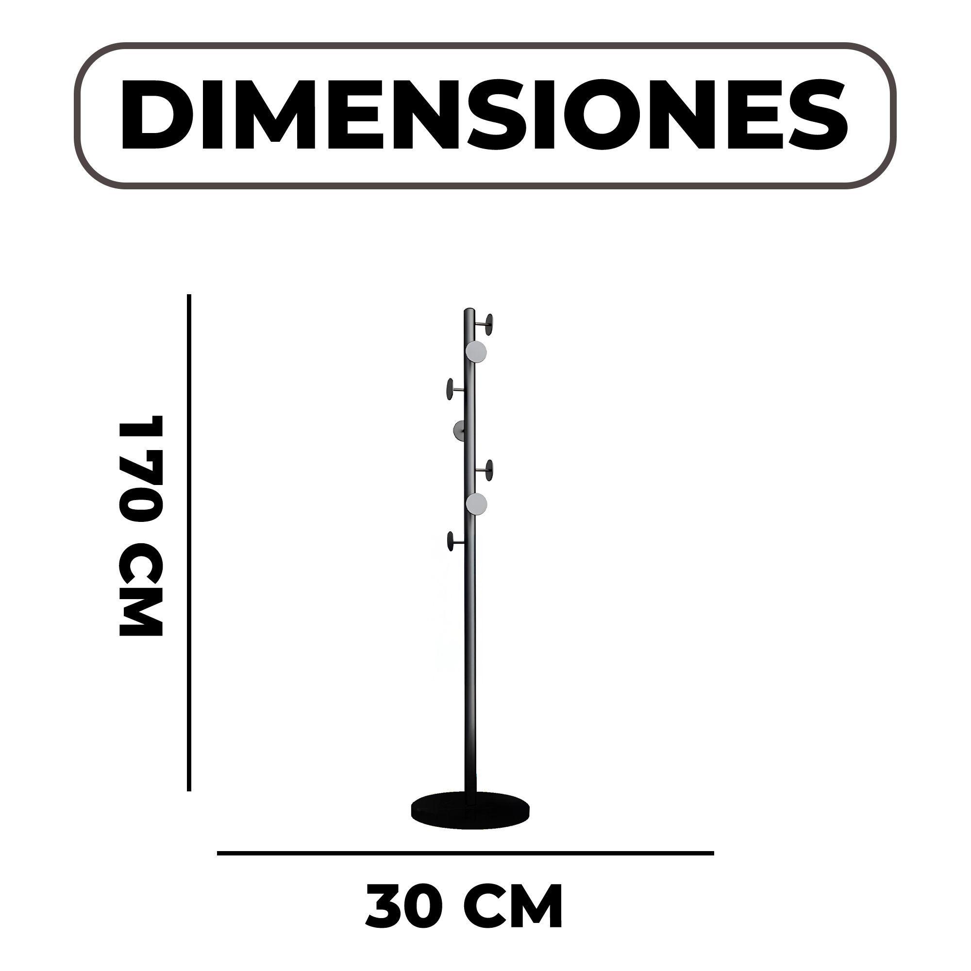 Perchero Colgador Pie Base Metal Perchas Circular 170x30 Cm-1
