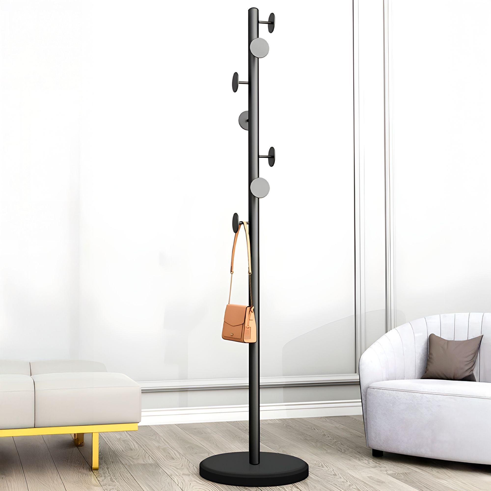 Perchero Colgador Pie Base Metal Perchas Circular 170x30 Cm-8