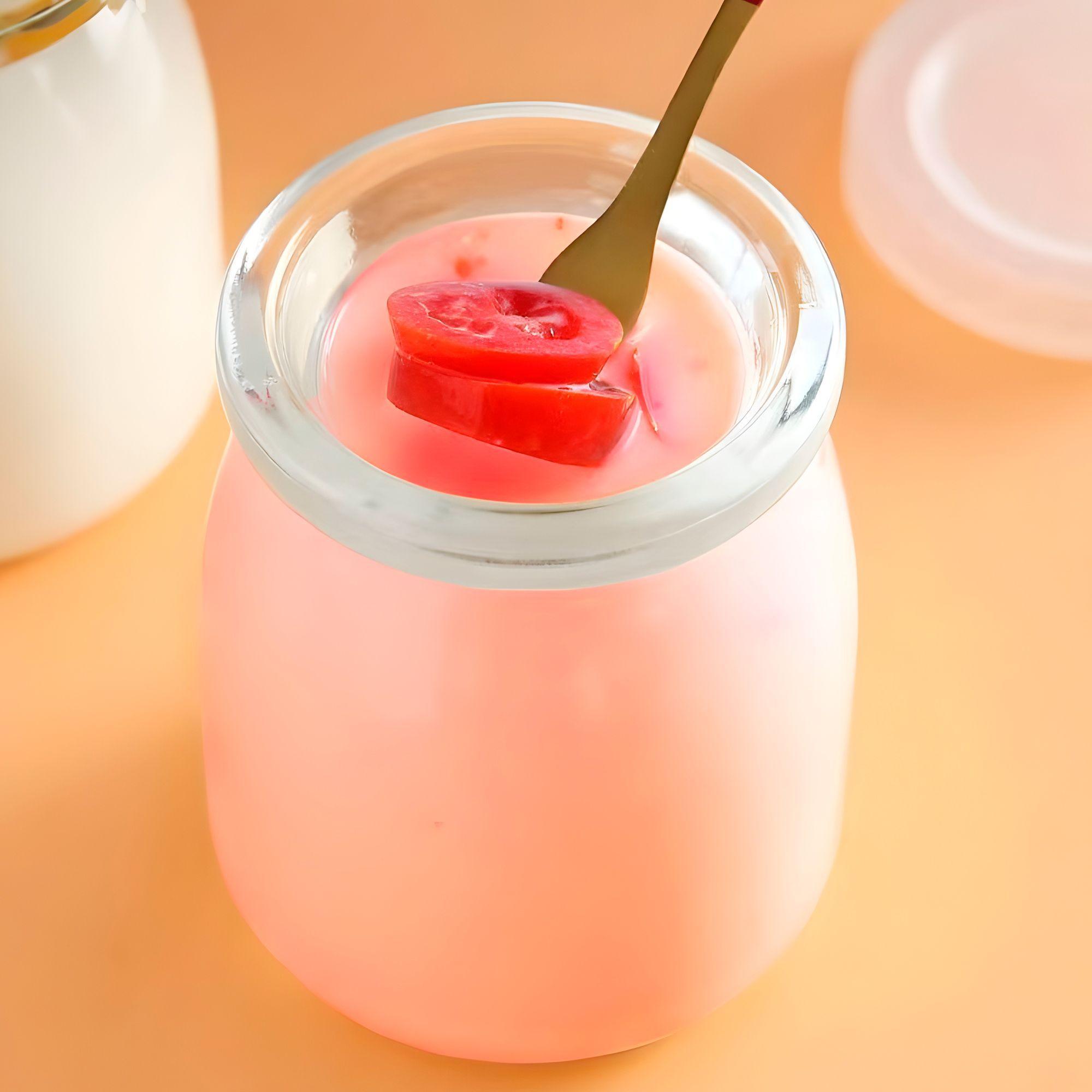 X20 Frascos Vidrio Redondo Yogur 100ml Postres Helado Tapa Plastica-3
