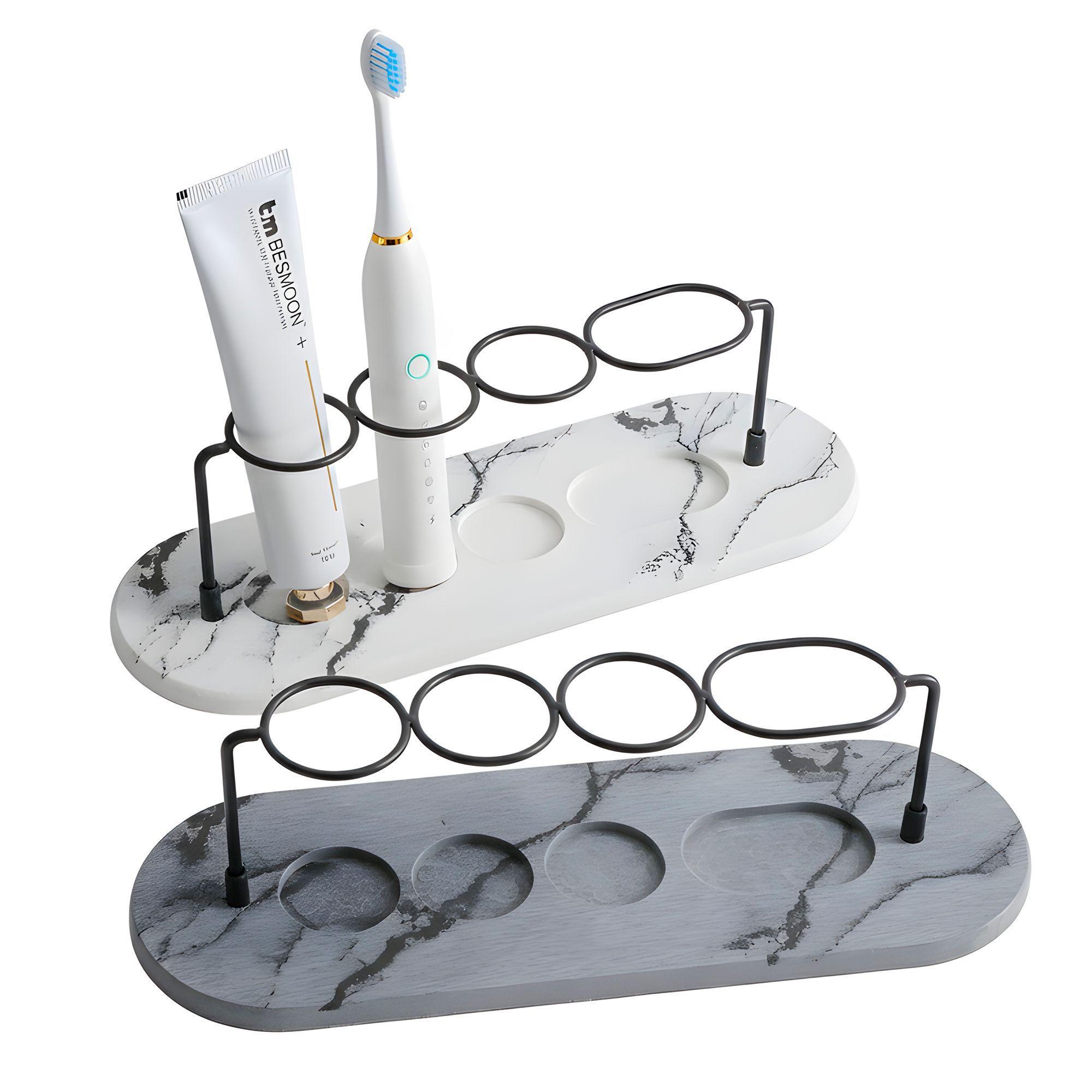 Soporte Porta Cepillos Pasta Dental Absorbente Diatomita-2