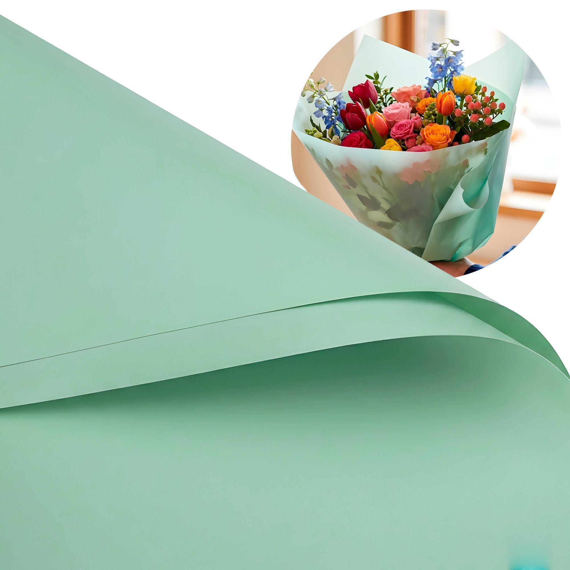 Papel Coreano 20 Pcs Arreglos Florales Translúcido 56x54 Cm-0