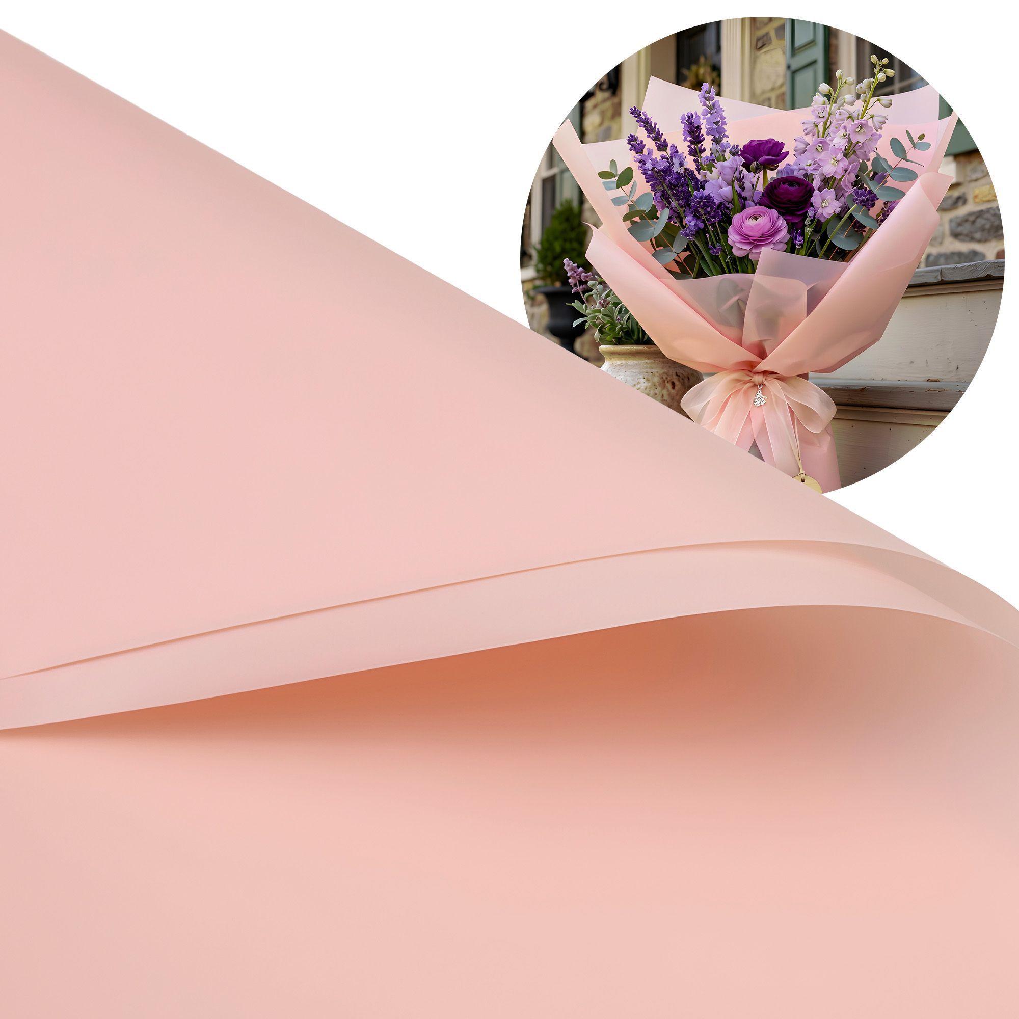 Papel Coreano 20 Pcs Arreglos Florales Translúcido 56x54 Cm-0