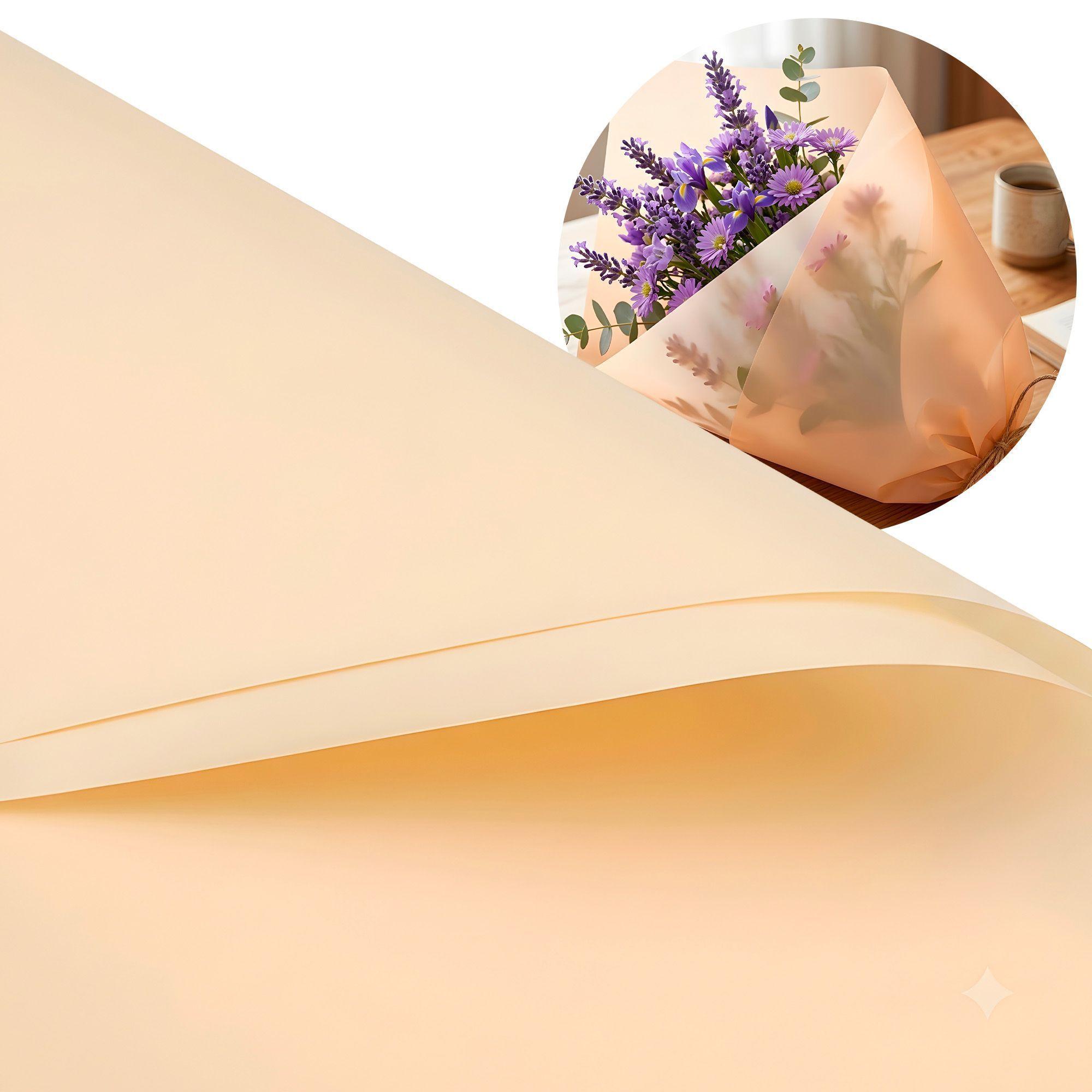 Papel Coreano 20 Pcs Arreglos Florales Translúcido 56x54 Cm-0