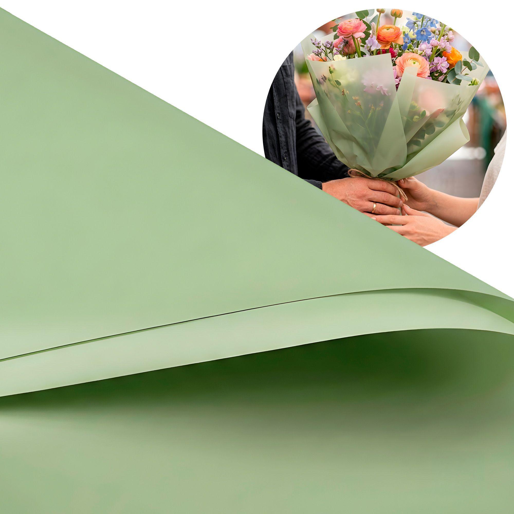 Papel Coreano 20 Pcs Arreglos Florales Translúcido 56x54 Cm-0