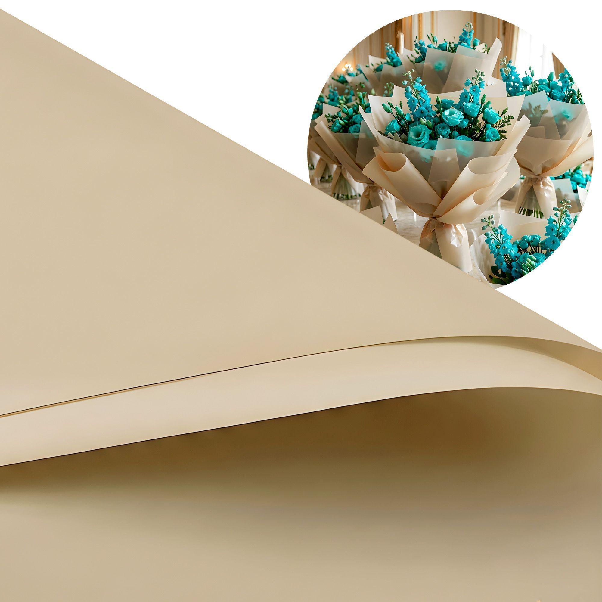 Papel Coreano 20 Pcs Arreglos Florales Translúcido 56x54 Cm-0