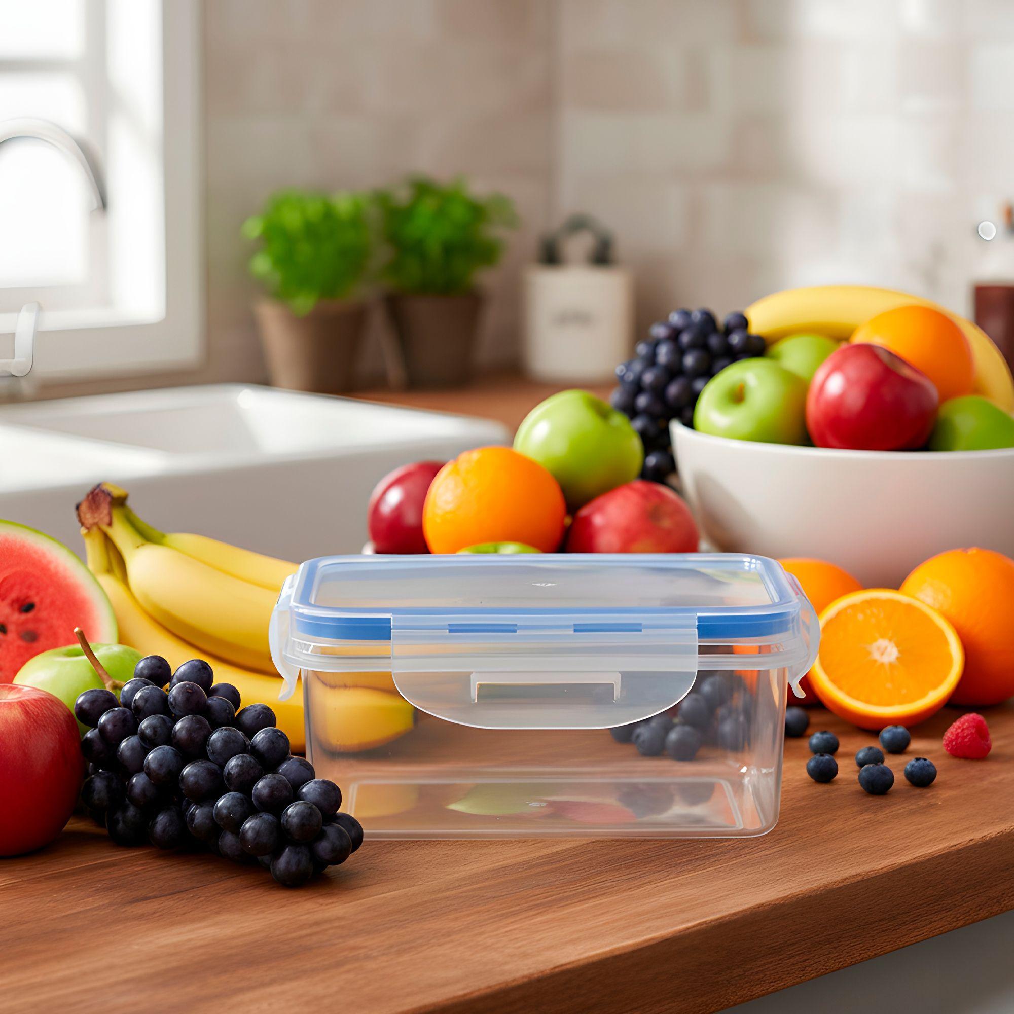 4 Taper Contenedores Herm ticos Pl stico Comida Almuerzo-5