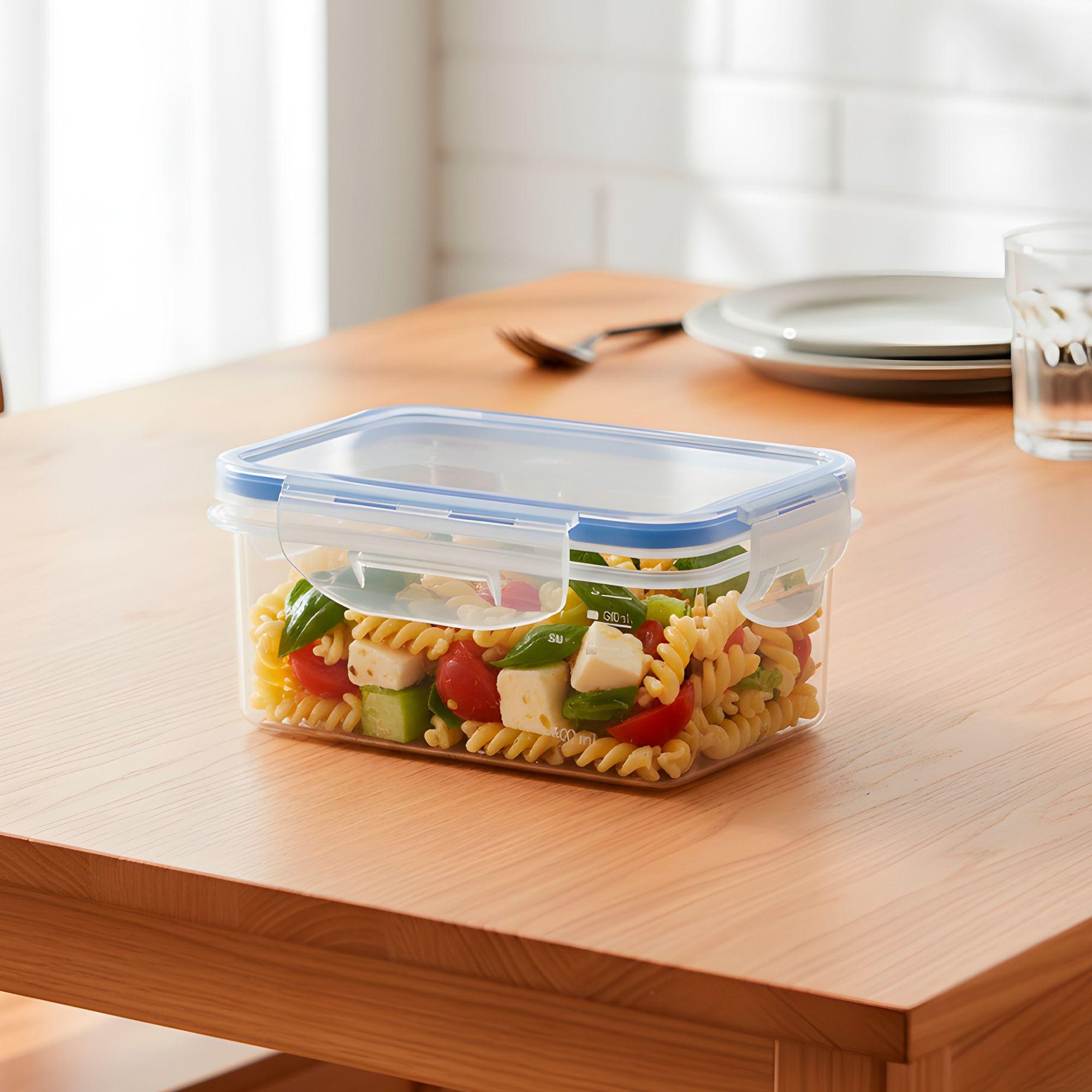 4 Taper Contenedores Herm ticos Pl stico Comida Almuerzo-6