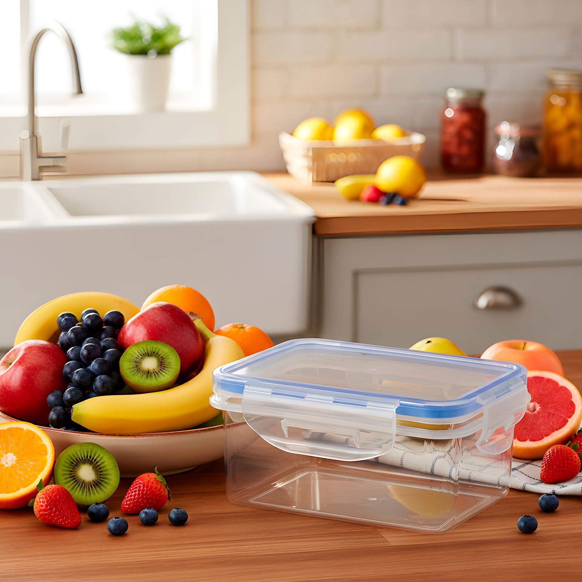 4 Taper Contenedores Herm ticos Pl stico Comida Almuerzo-8