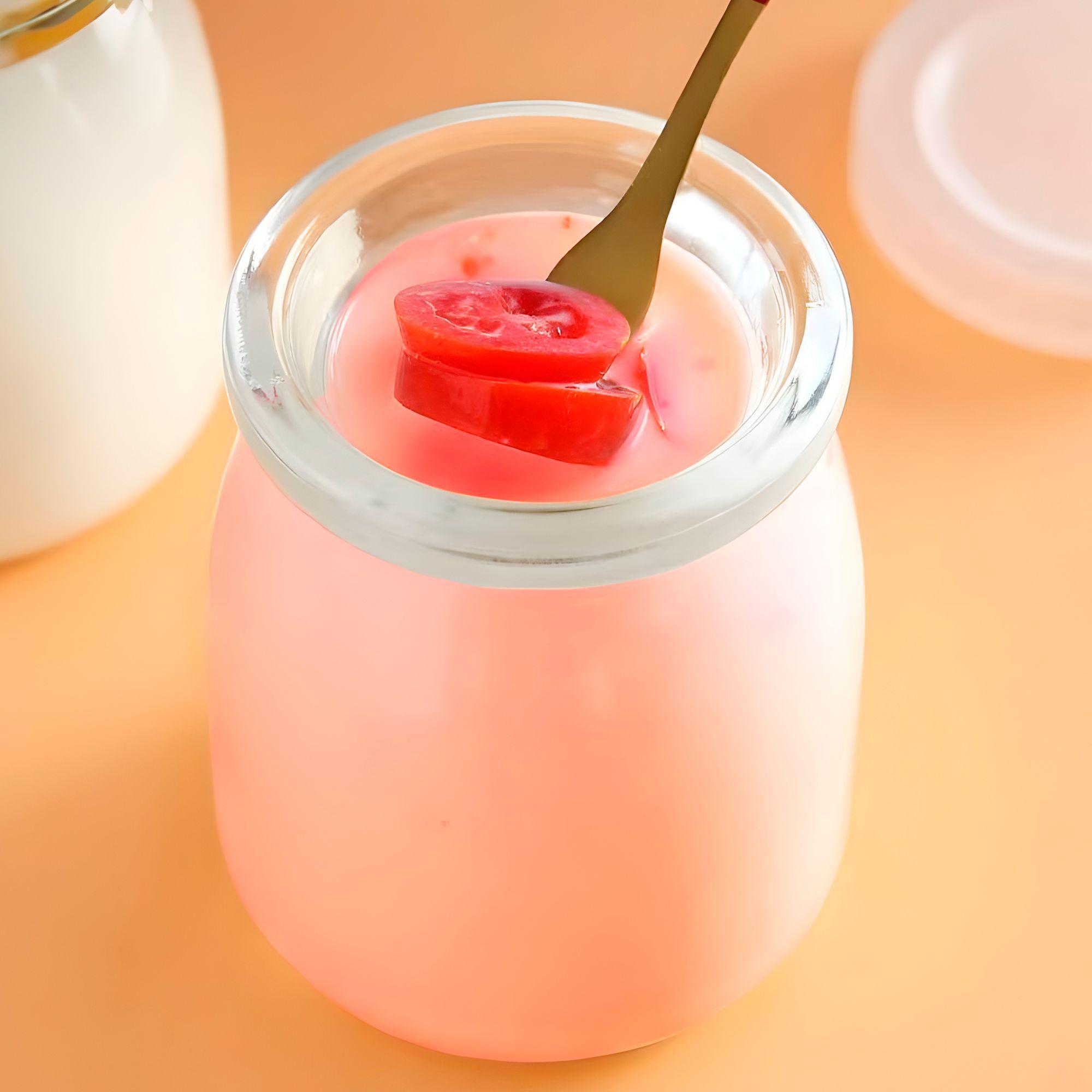 X20 Frasco Vidrio Redondo Yogur 200ml Postres Tapa Plasticas-4