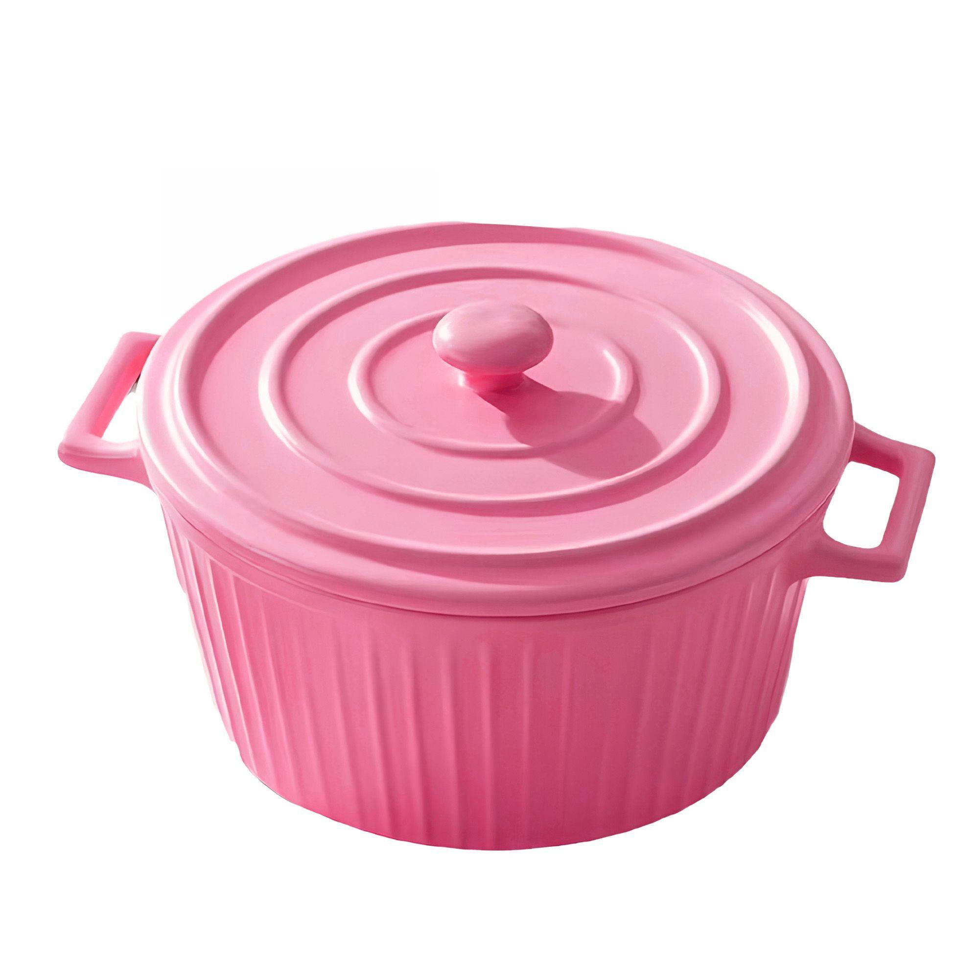 Cacerola Cuenco Ceramica Tapa Cocina Horno Colores 21x9 5 Cm-0