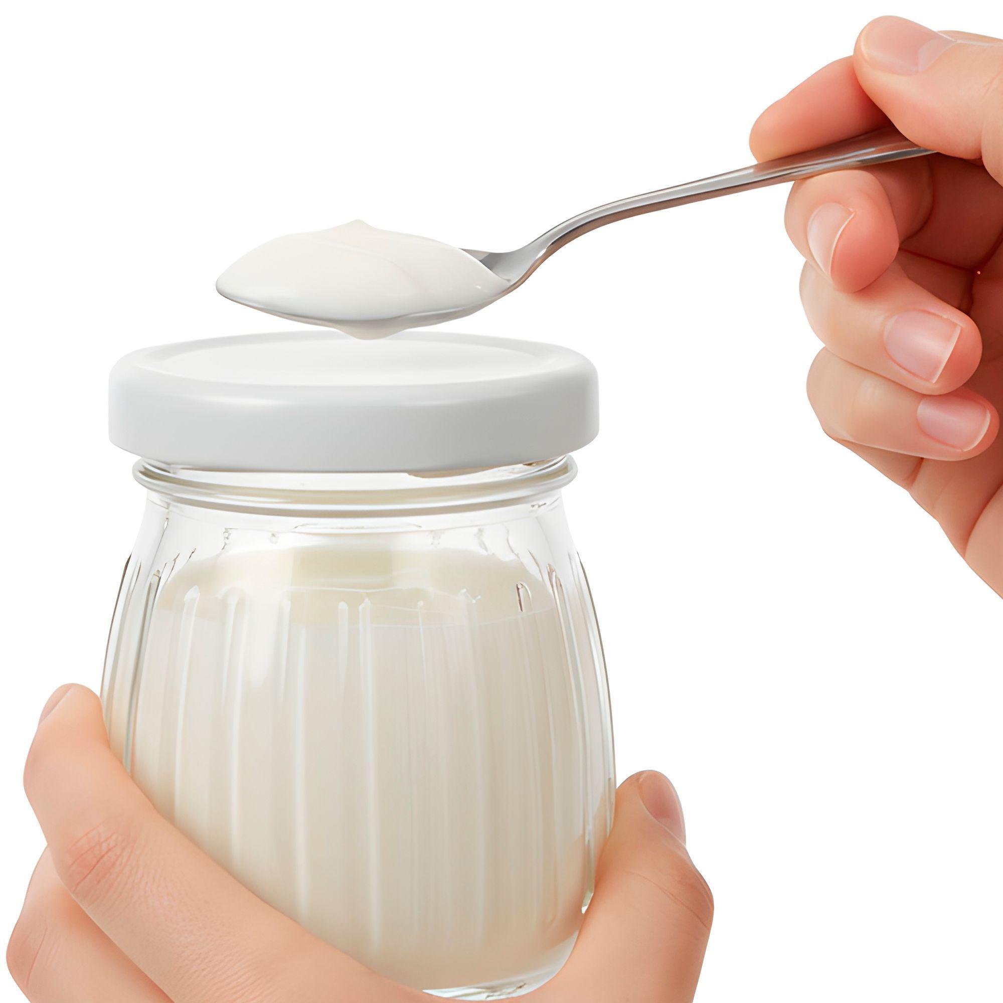 20 Frasco Vidrio Redondo Yogur 200ml Postres Tapa Plastica-5