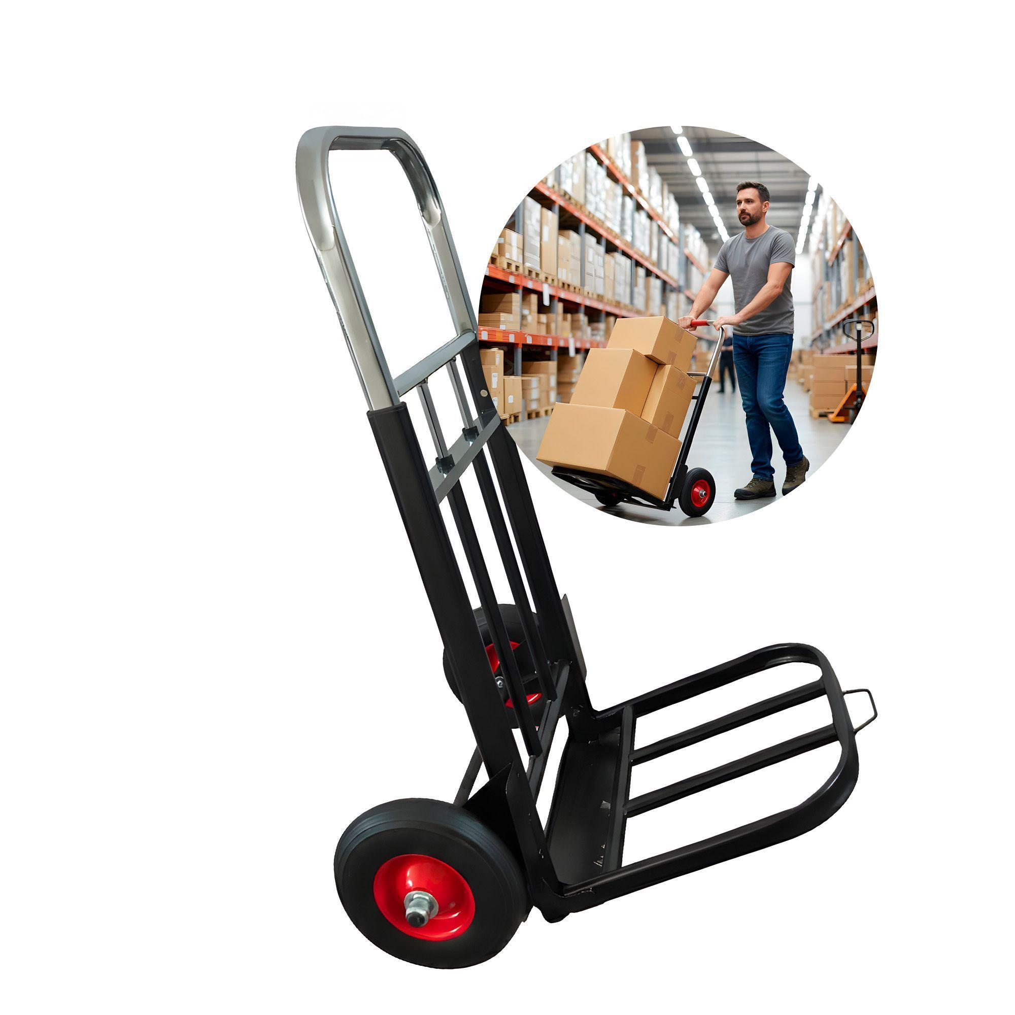 Carro Plegable De Carga Aluminio Tipo Yegua 120 Kilos Máximo-0