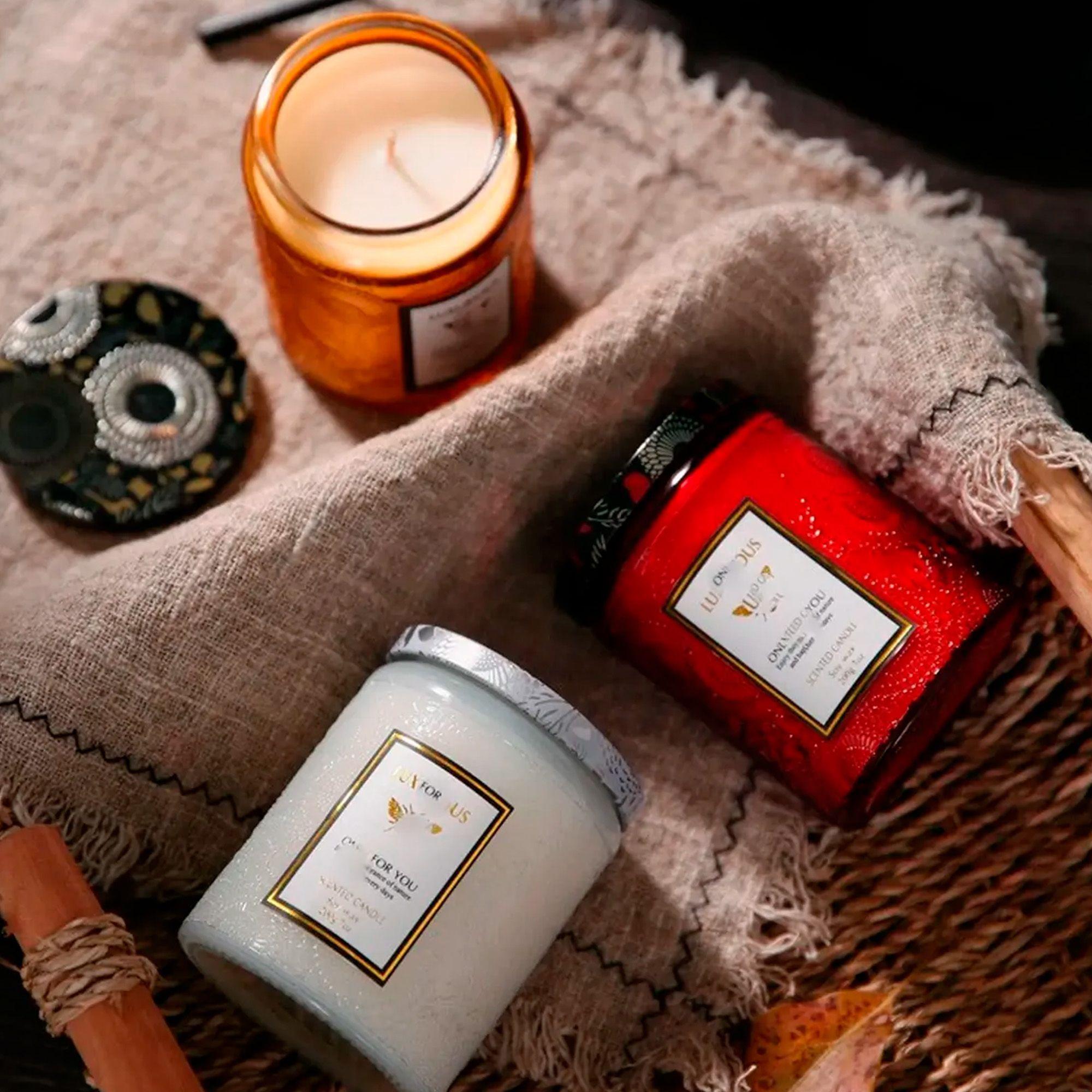 Set 10 Frascos De Vidrio Con Tapa Para Velas Colores 7x9cm-3