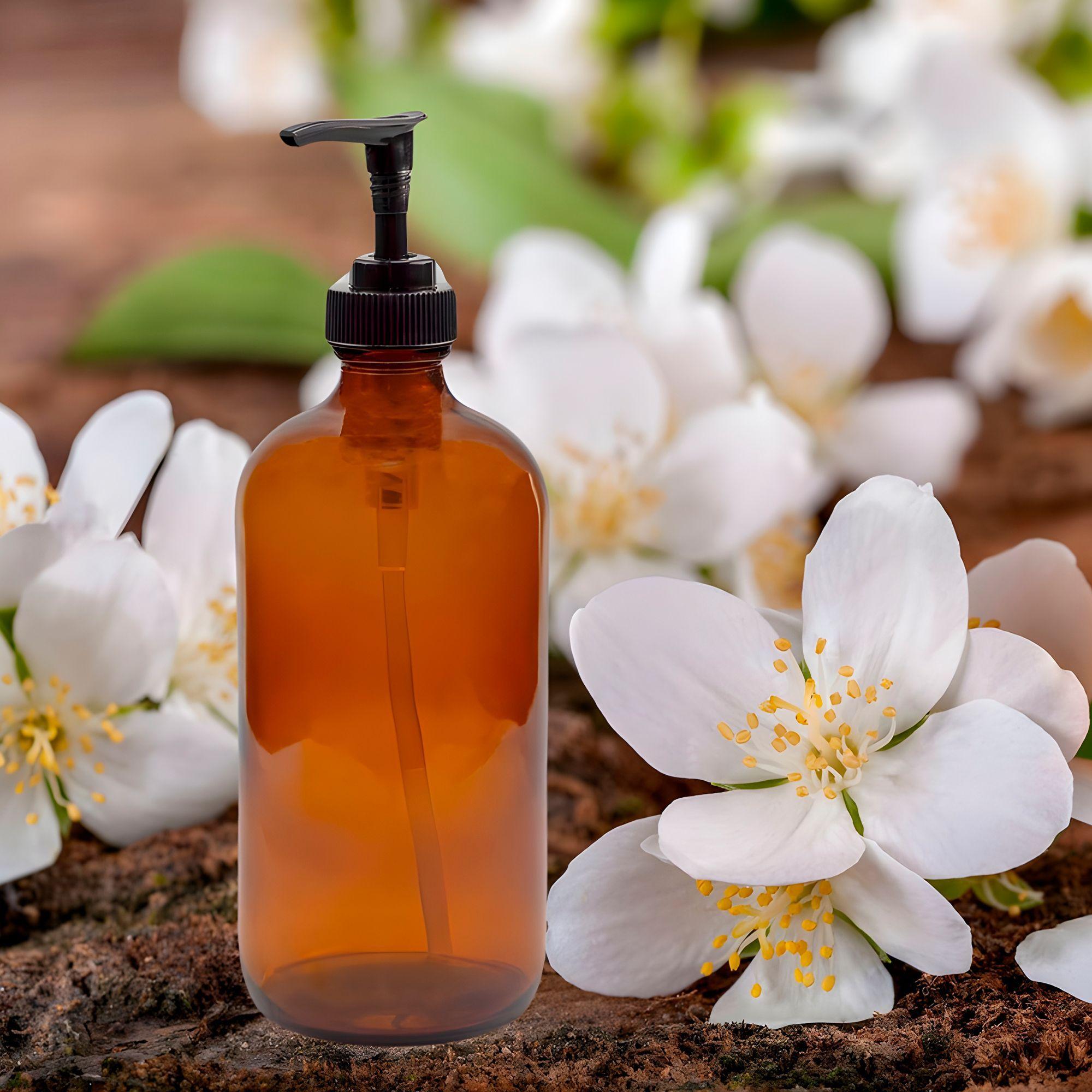 12 Frascos De Vidrio mbar Bomba De Locion Esencial 120 Ml-2