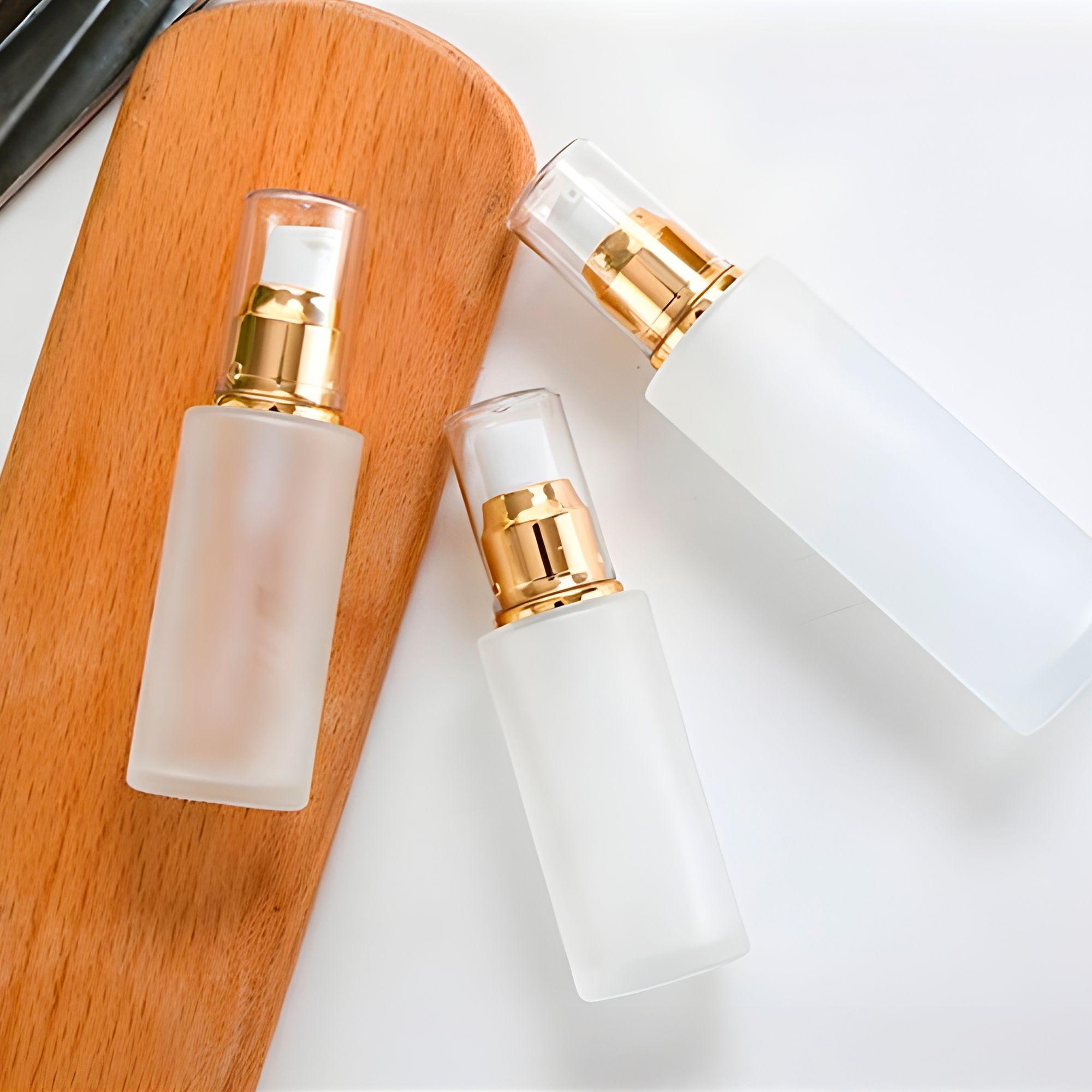 12 Frascos Vidrio Esmerilado Dispensador Bomba Loci n 50ml-2