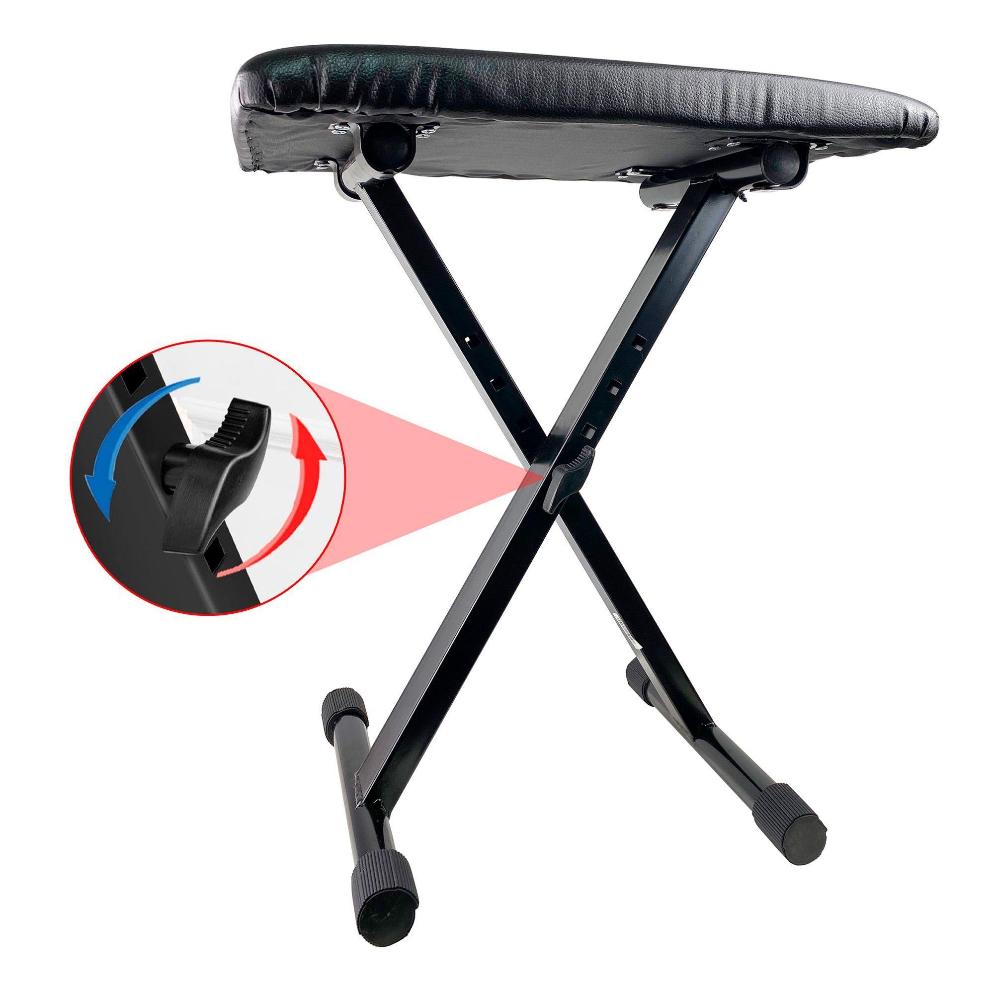 Asiento Sillín Piso Para Piano O Teclado Altura Regulable-1