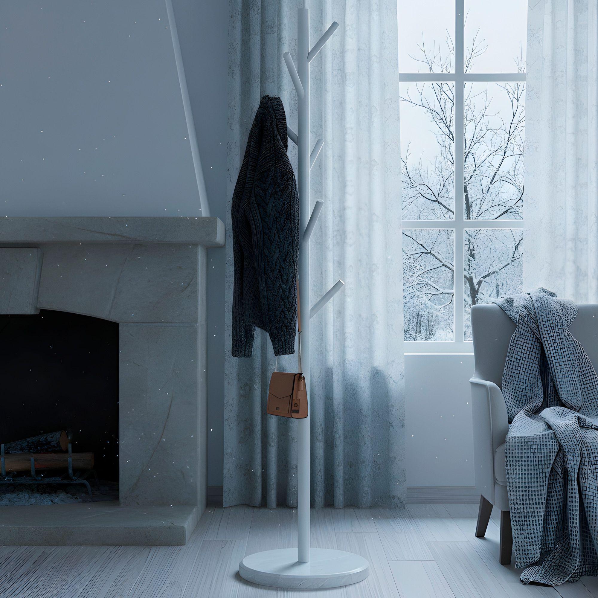 Perchero Colgador De Pie Metal Ropa Cilindrico 170x30 Cm-5