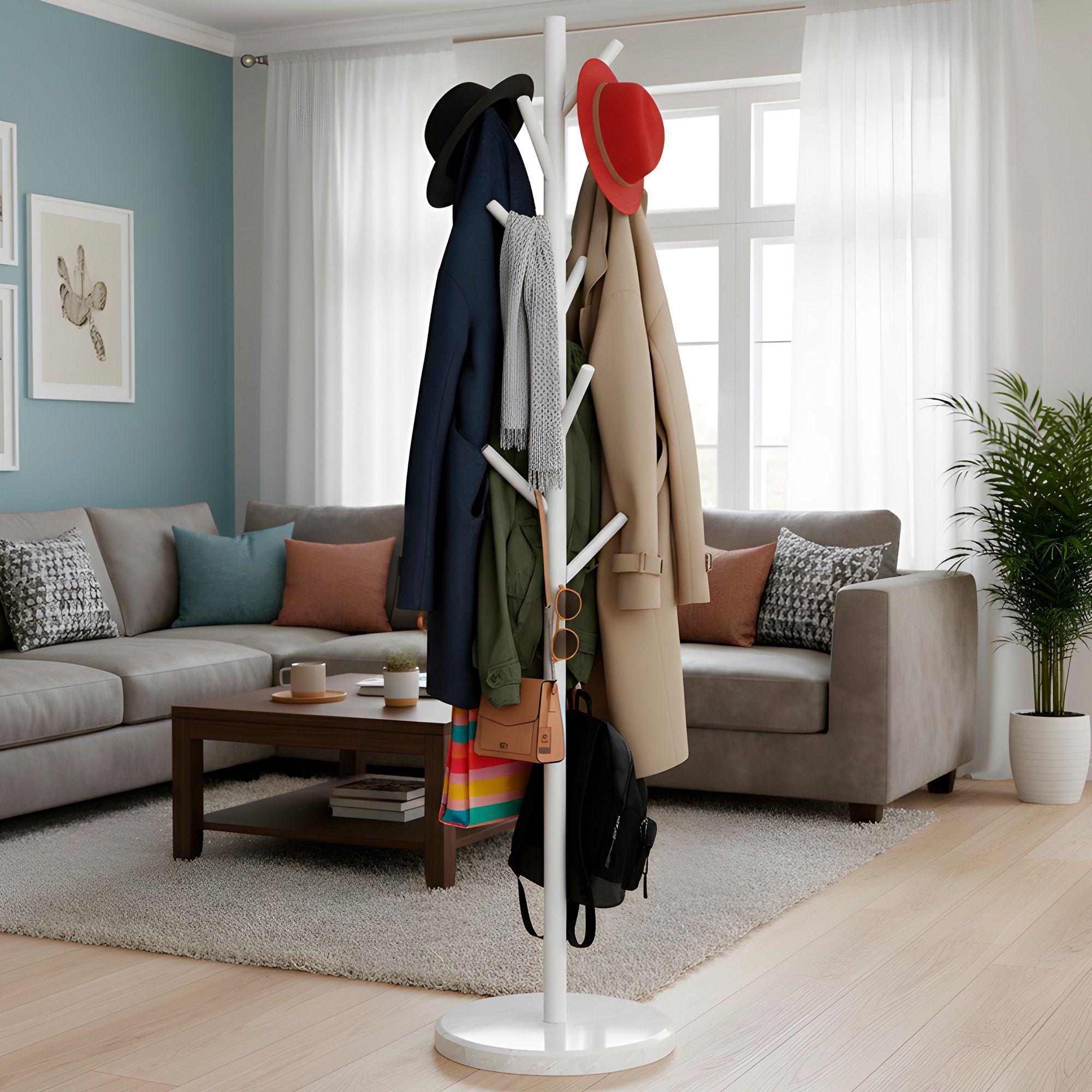 Perchero Colgador De Pie Metal Ropa Cilindrico 170x30 Cm-6