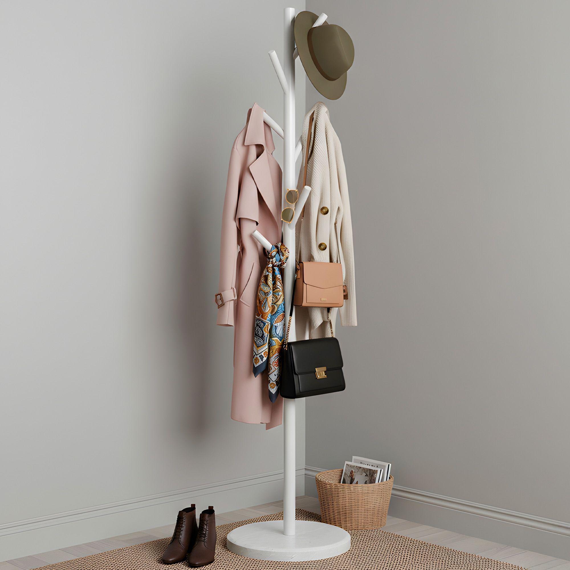 Perchero Colgador De Pie Metal Ropa Cilindrico 170x30 Cm-7