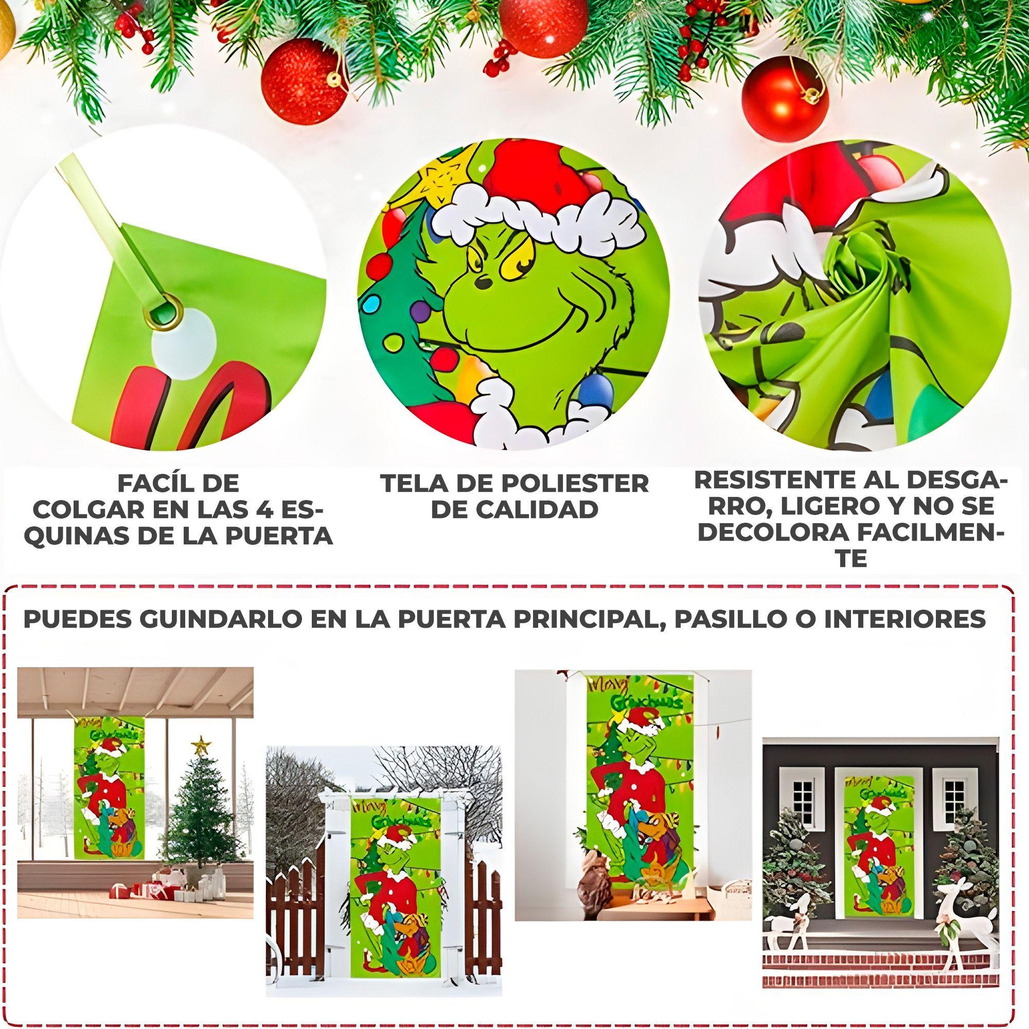 Funda Puerta Navide a Grich Viejito Pascuero 210x90 Cm-6